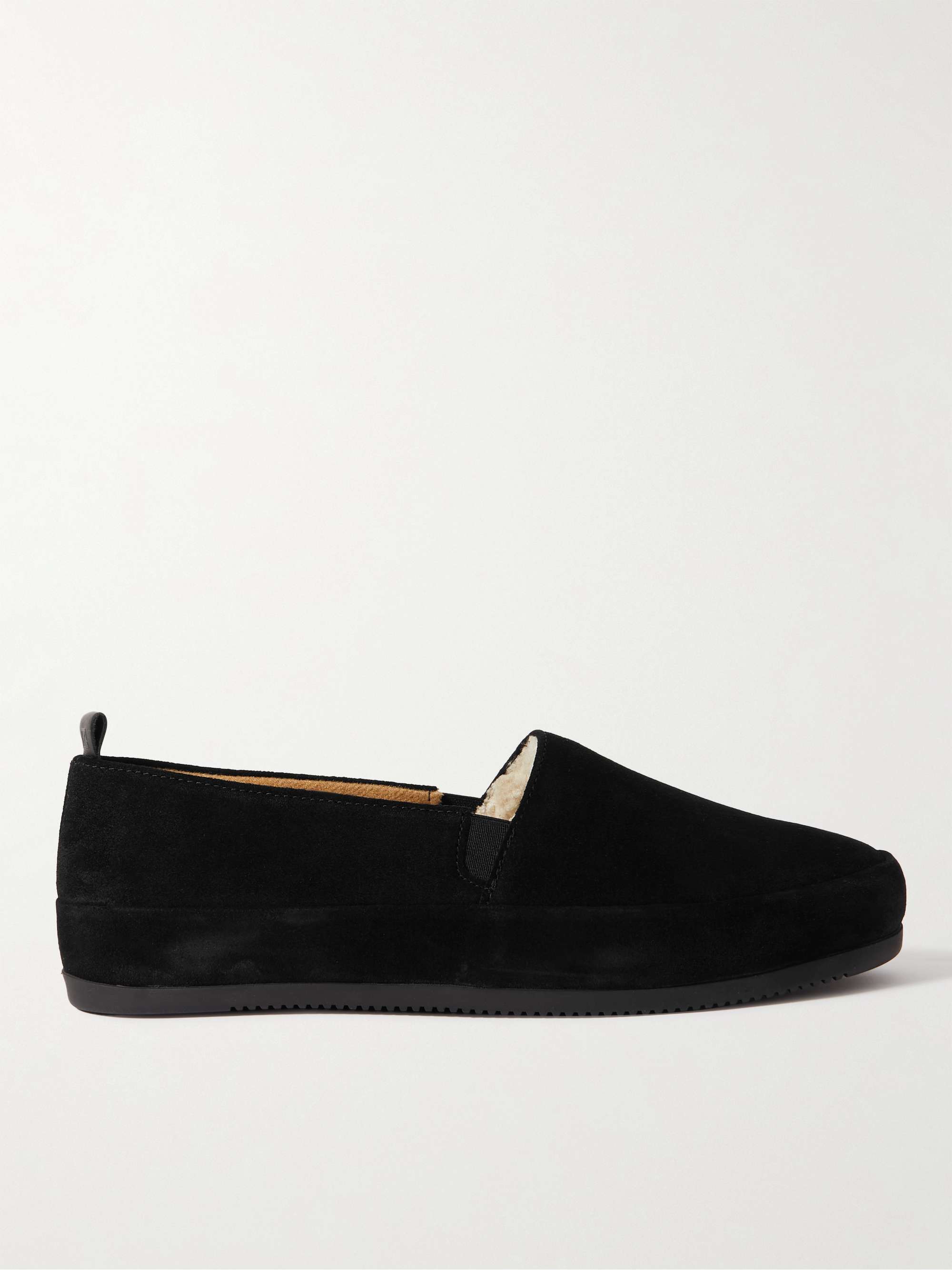 MULO Shearling-Lined Suede Slippers