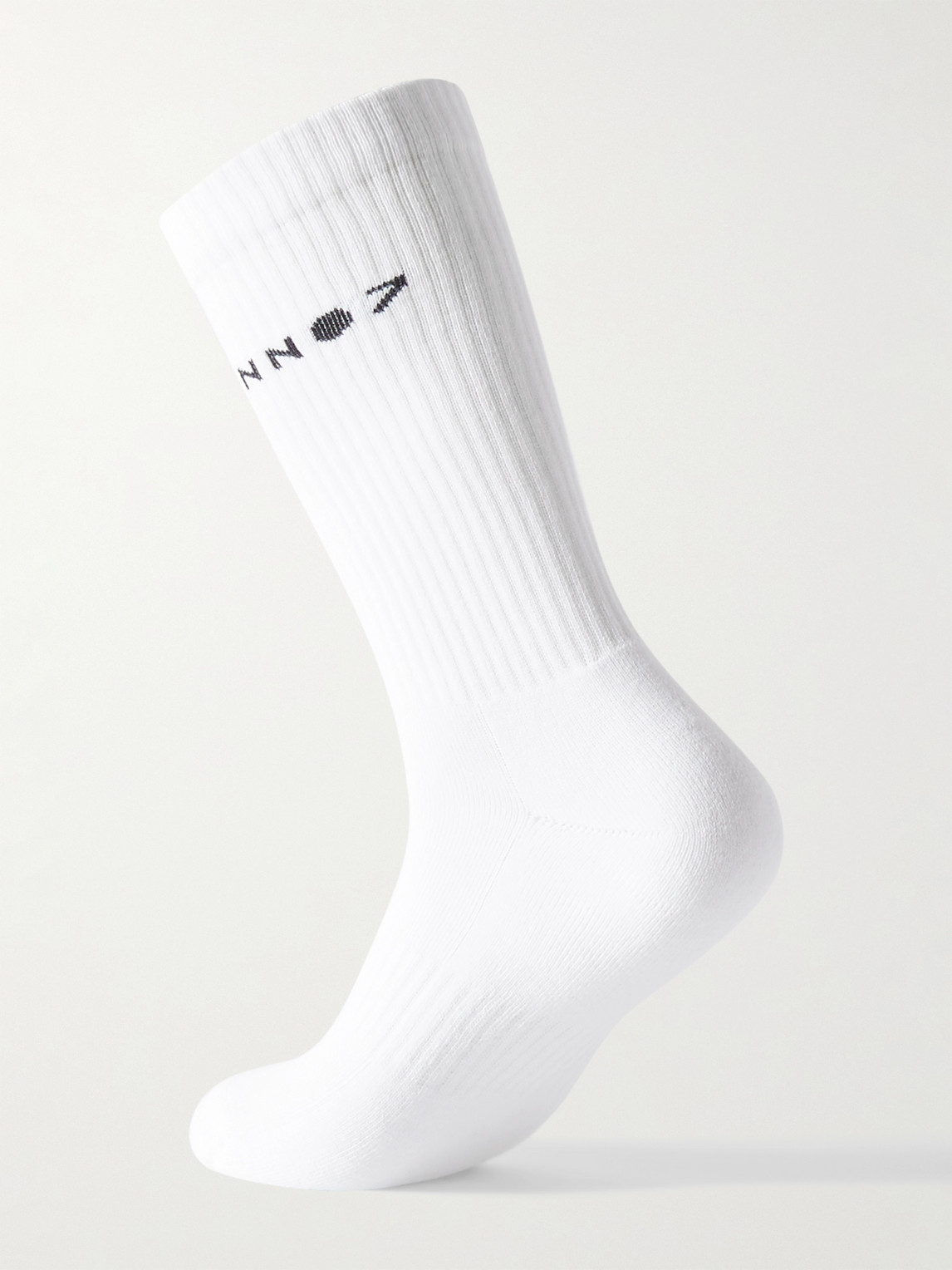 Three-Pack Logo-Jacquard Ribbed Cotton-Blend Socks