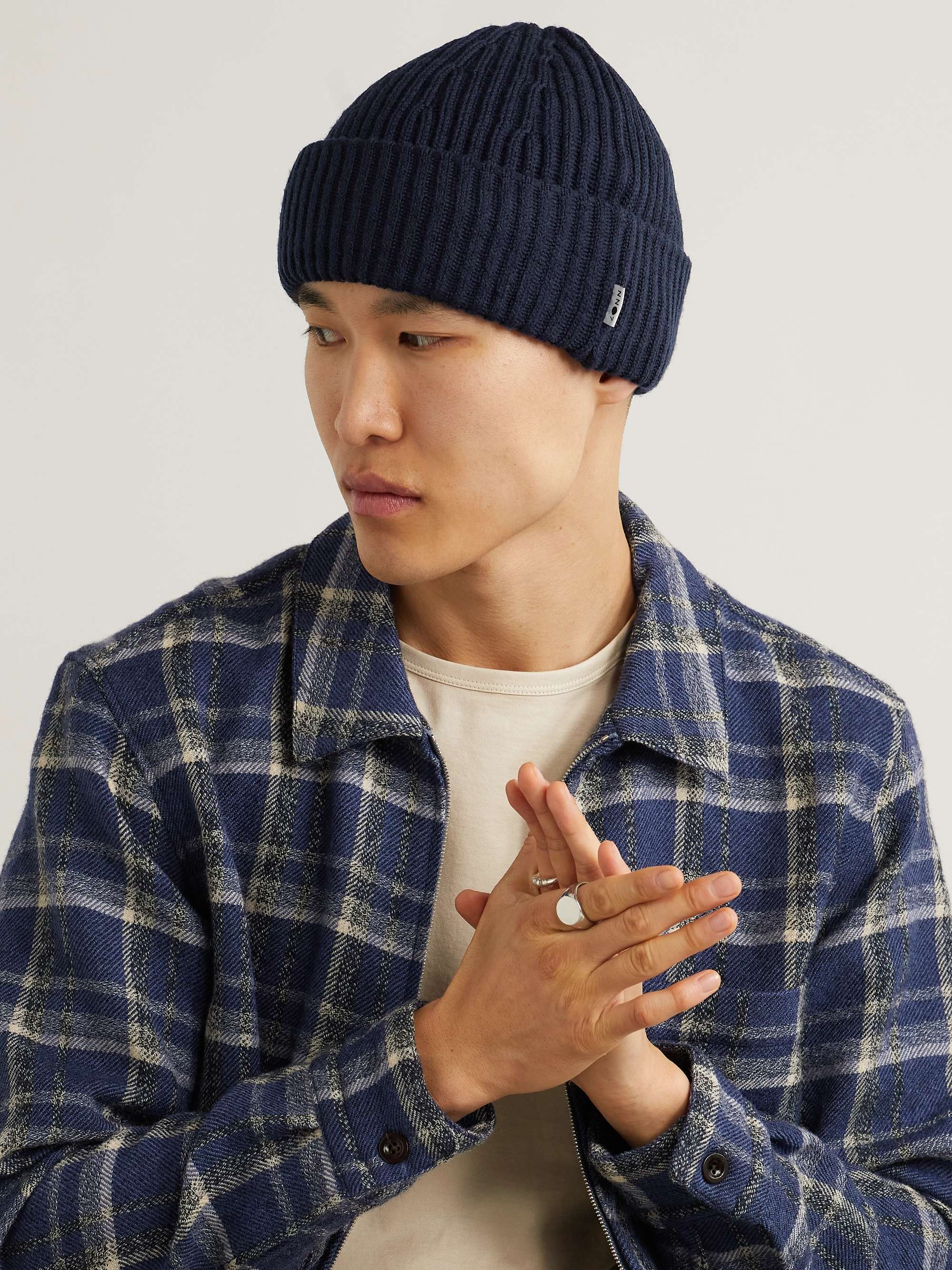 NN07 Ribbed Wool-Blend Beanie