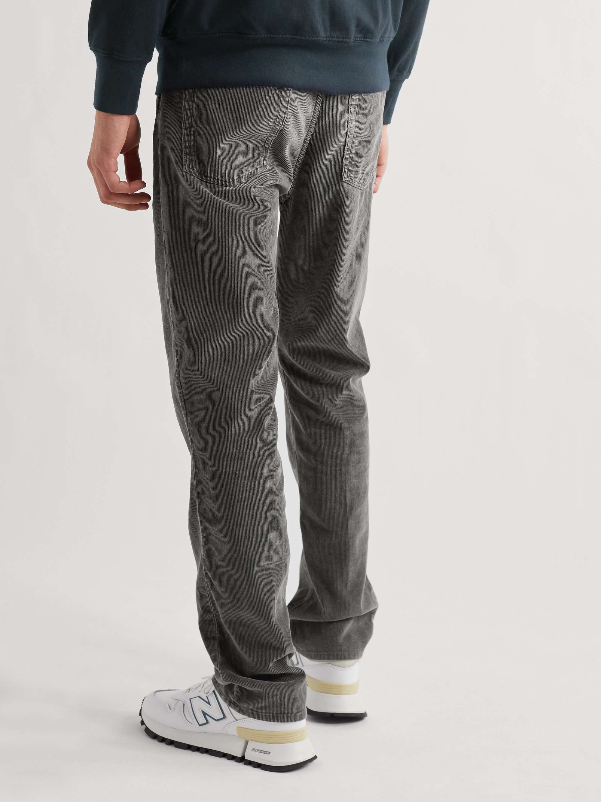 SAVE KHAKI UNITED Straight-Leg Garment-Dyed Cotton-Corduroy Trousers