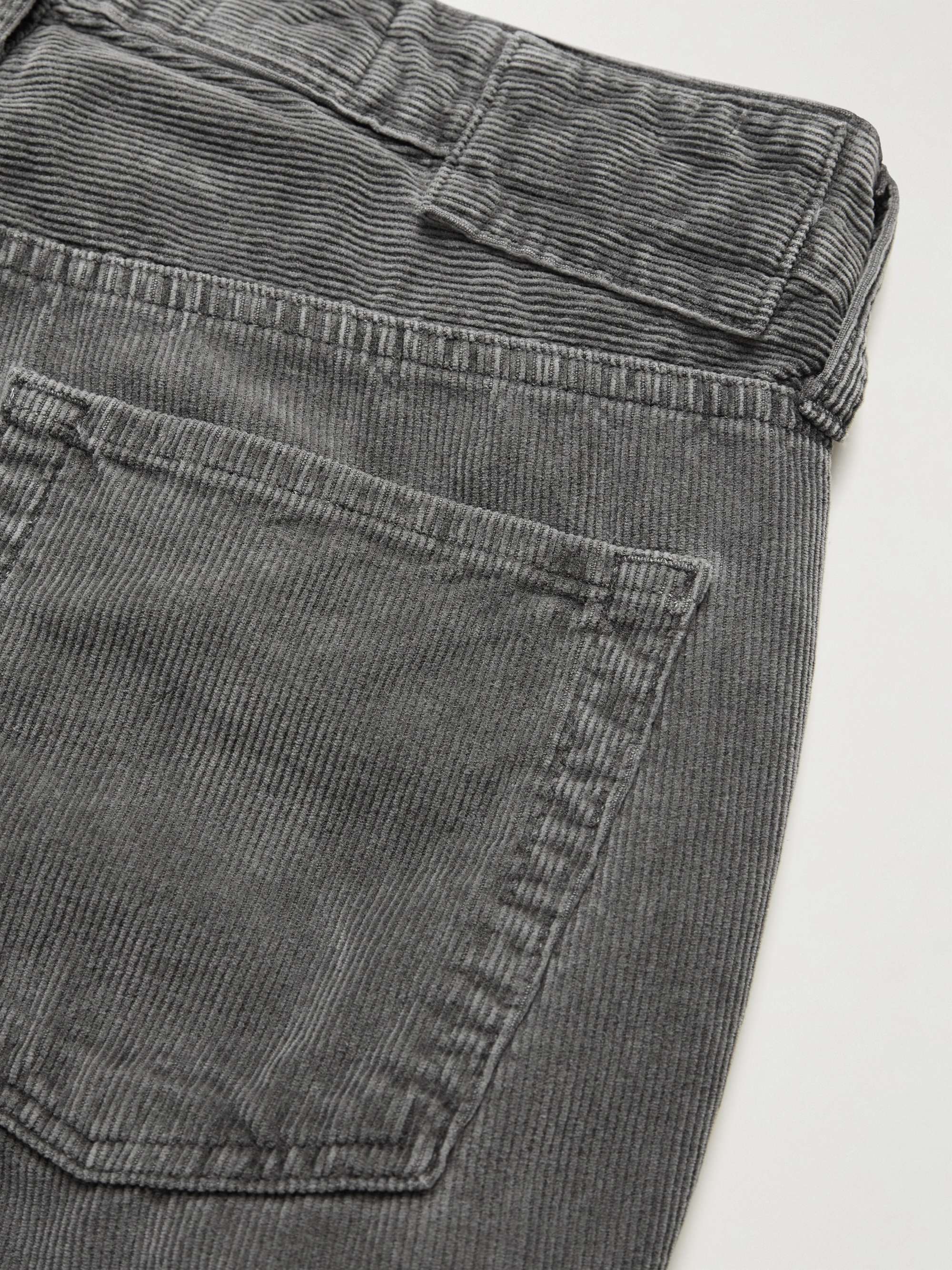 SAVE KHAKI UNITED Straight-Leg Garment-Dyed Cotton-Corduroy Trousers