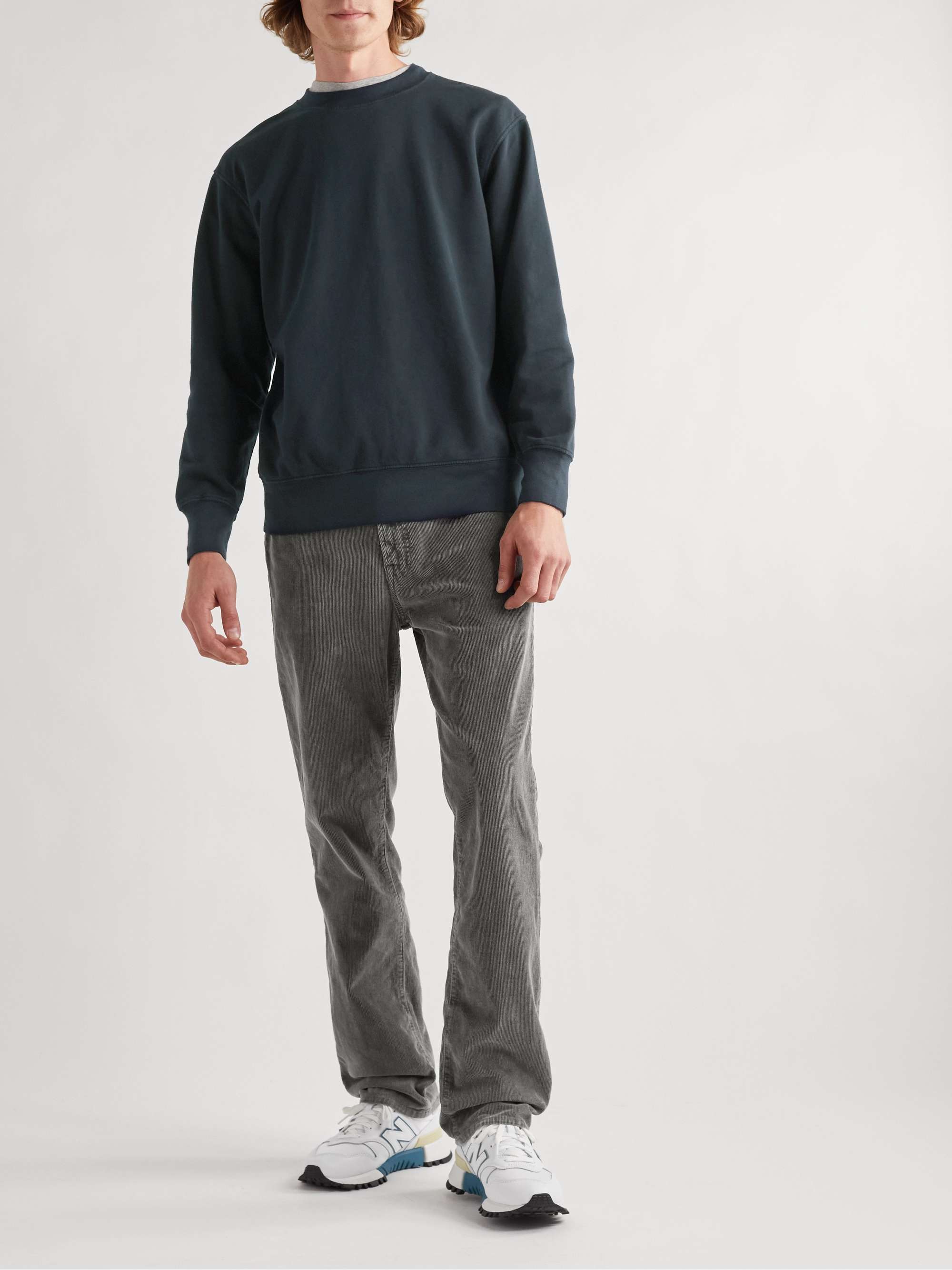SAVE KHAKI UNITED Straight-Leg Garment-Dyed Cotton-Corduroy Trousers