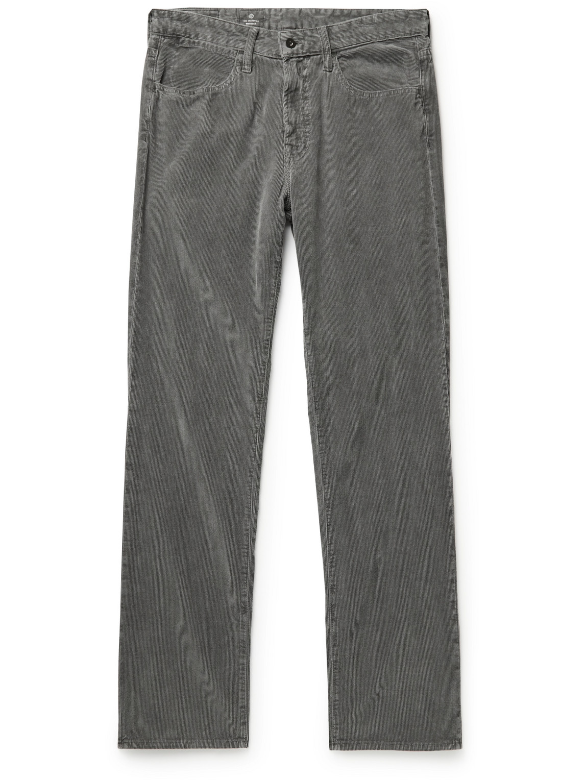 Save Khaki United Straight-leg Garment-dyed Cotton-corduroy Trousers In Gray