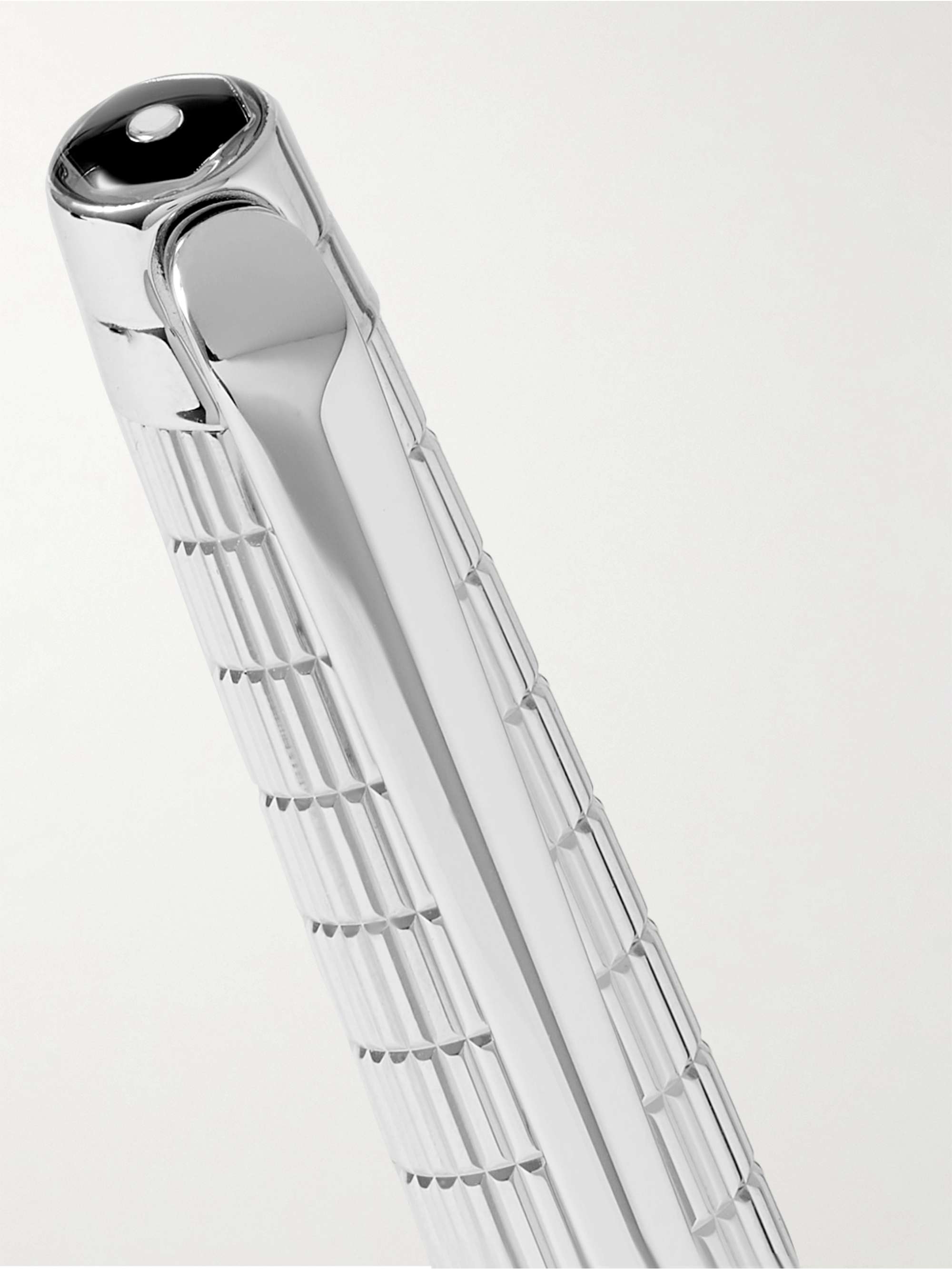 CARAN D'ACHE Léman Slim Lights Textured Rhodium- and Silver-Plated Ballpoint Pen