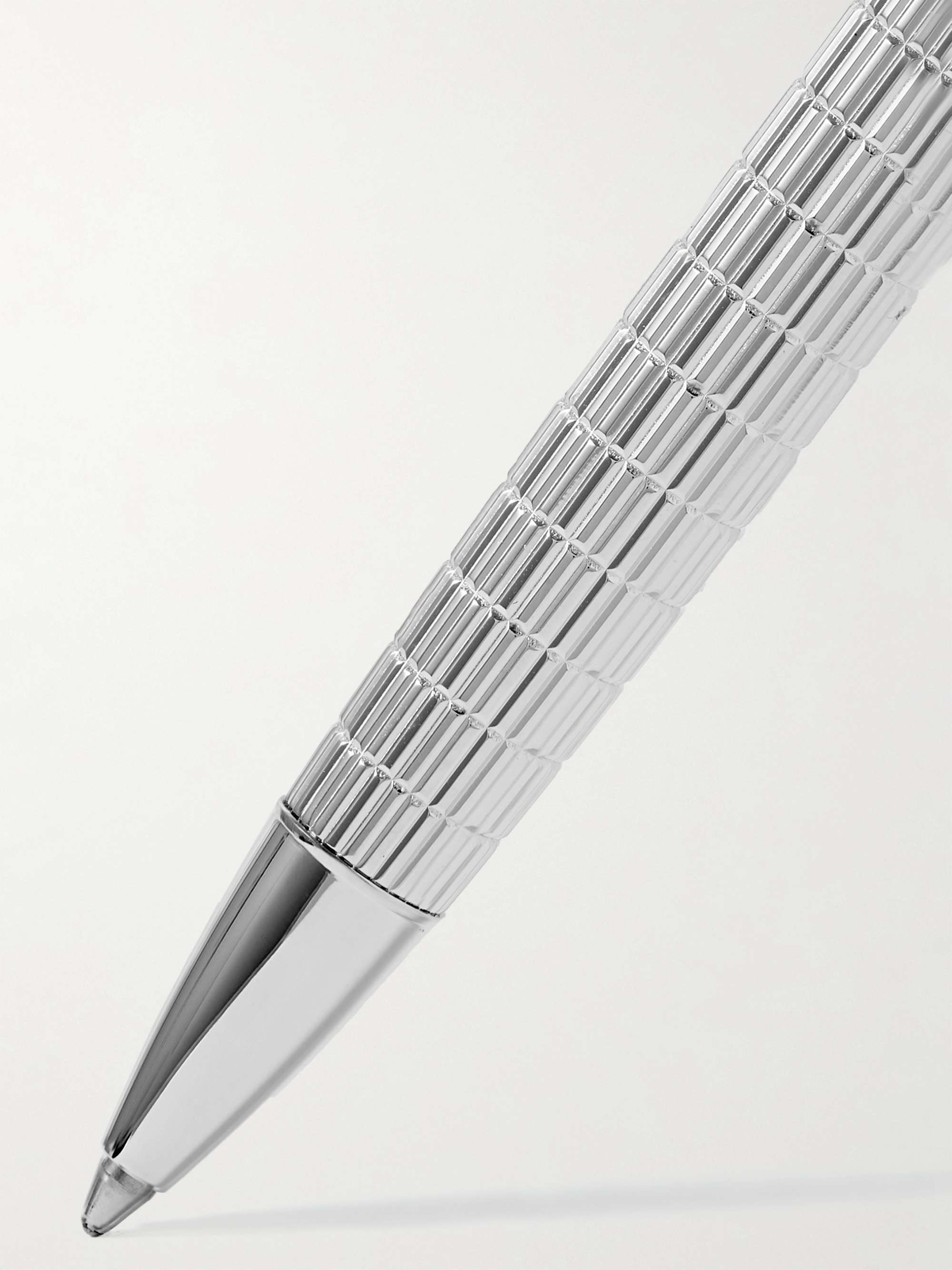 CARAN D'ACHE Léman Slim Lights Textured Rhodium- and Silver-Plated Ballpoint Pen