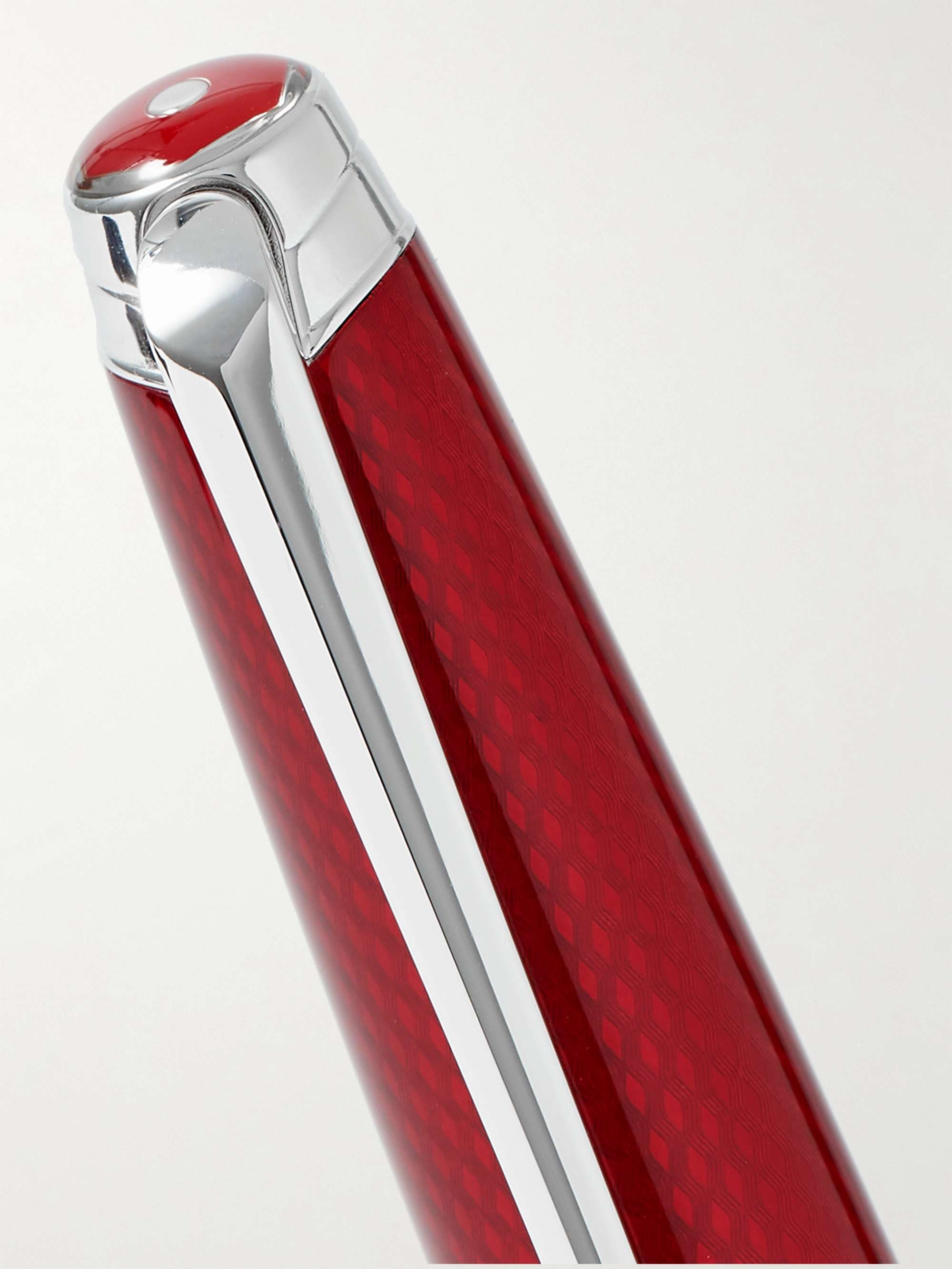 CARAN D'ACHE Léman Rouge Rhodium-Plated and Lacquered Fountain Pen