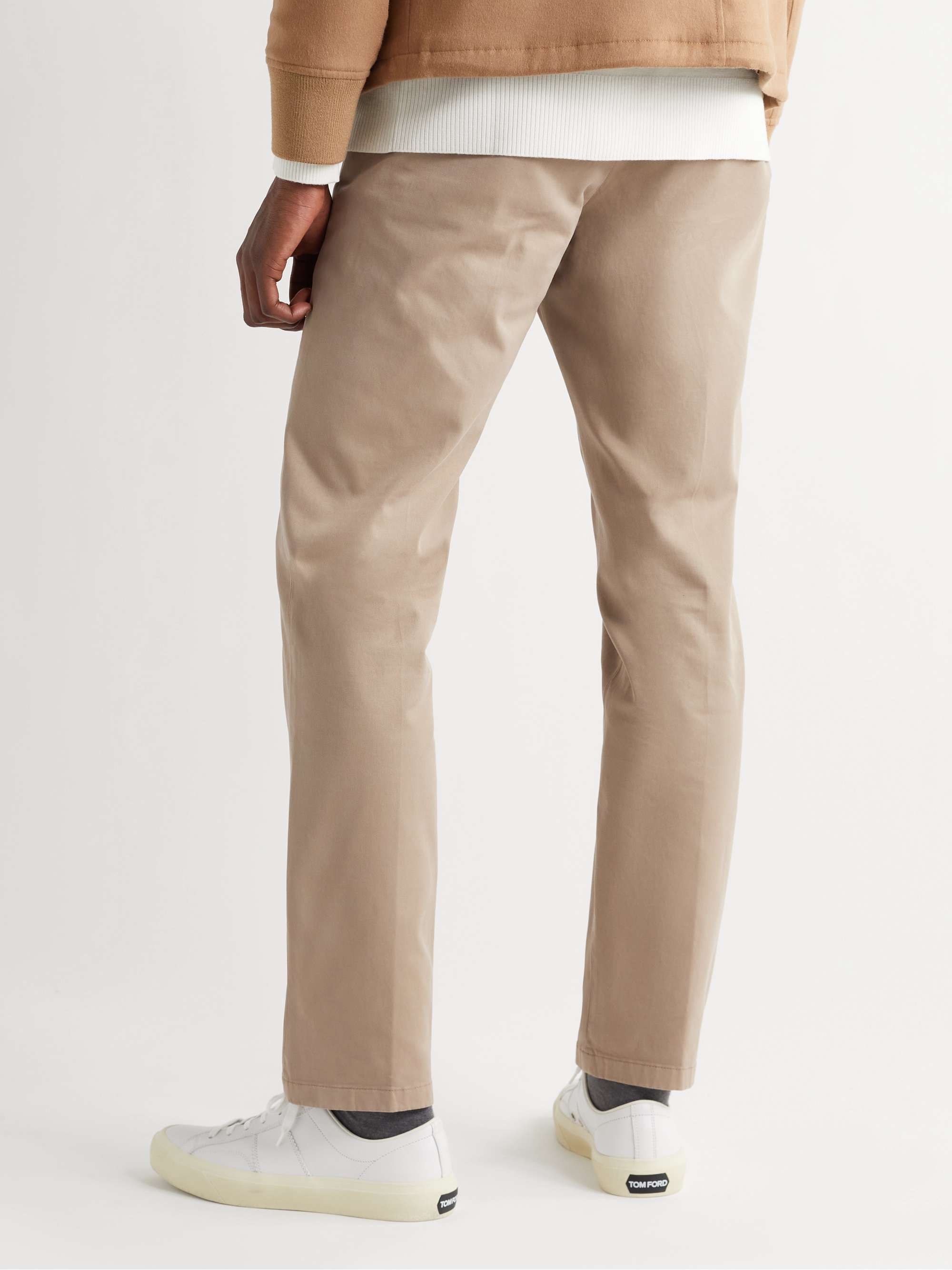 DUNHILL Slim-Fit Stretch-Cotton Twill Chinos