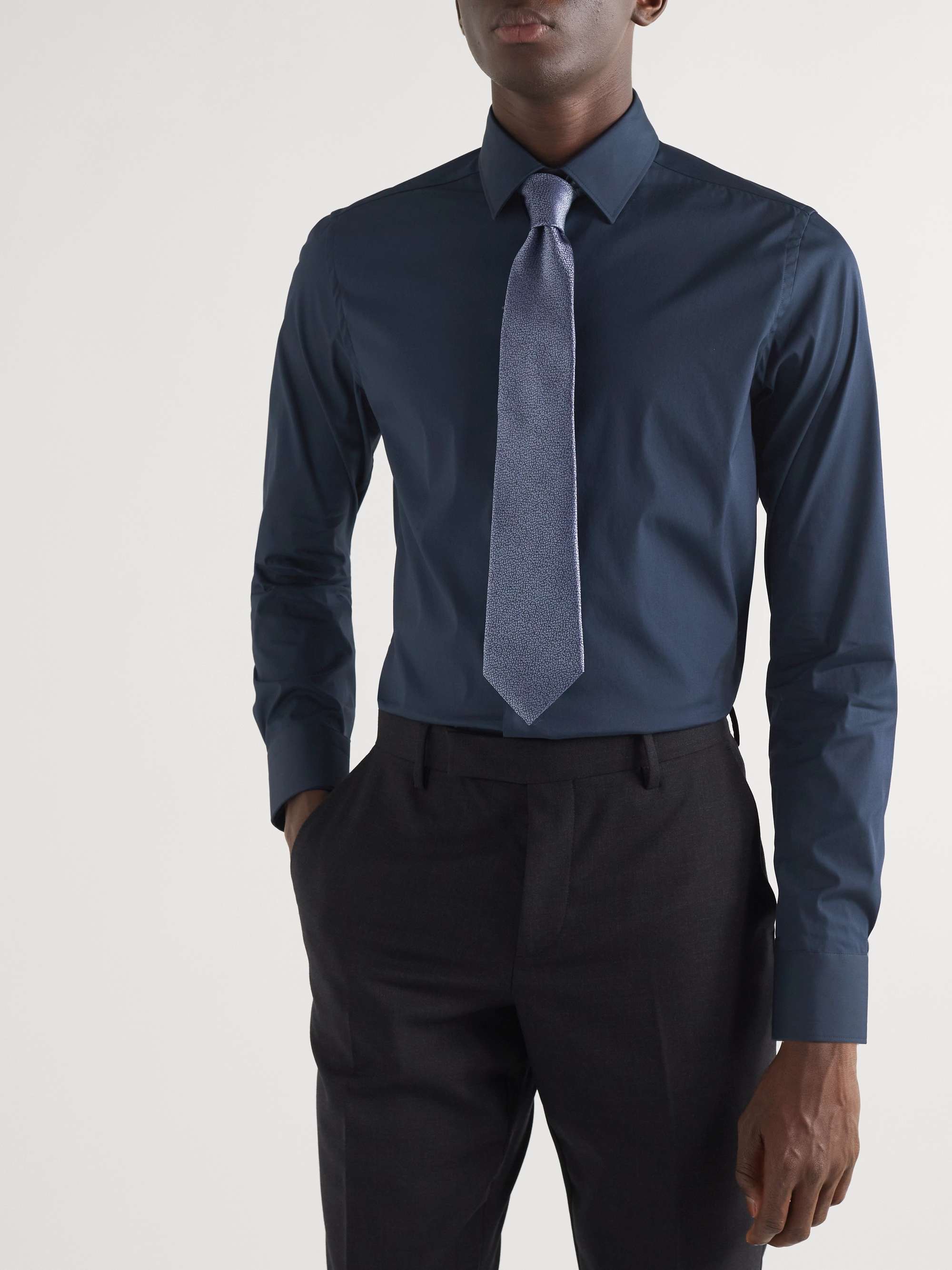 CANALI Slim-Fit Cotton-Blend Shirt for Men | MR PORTER