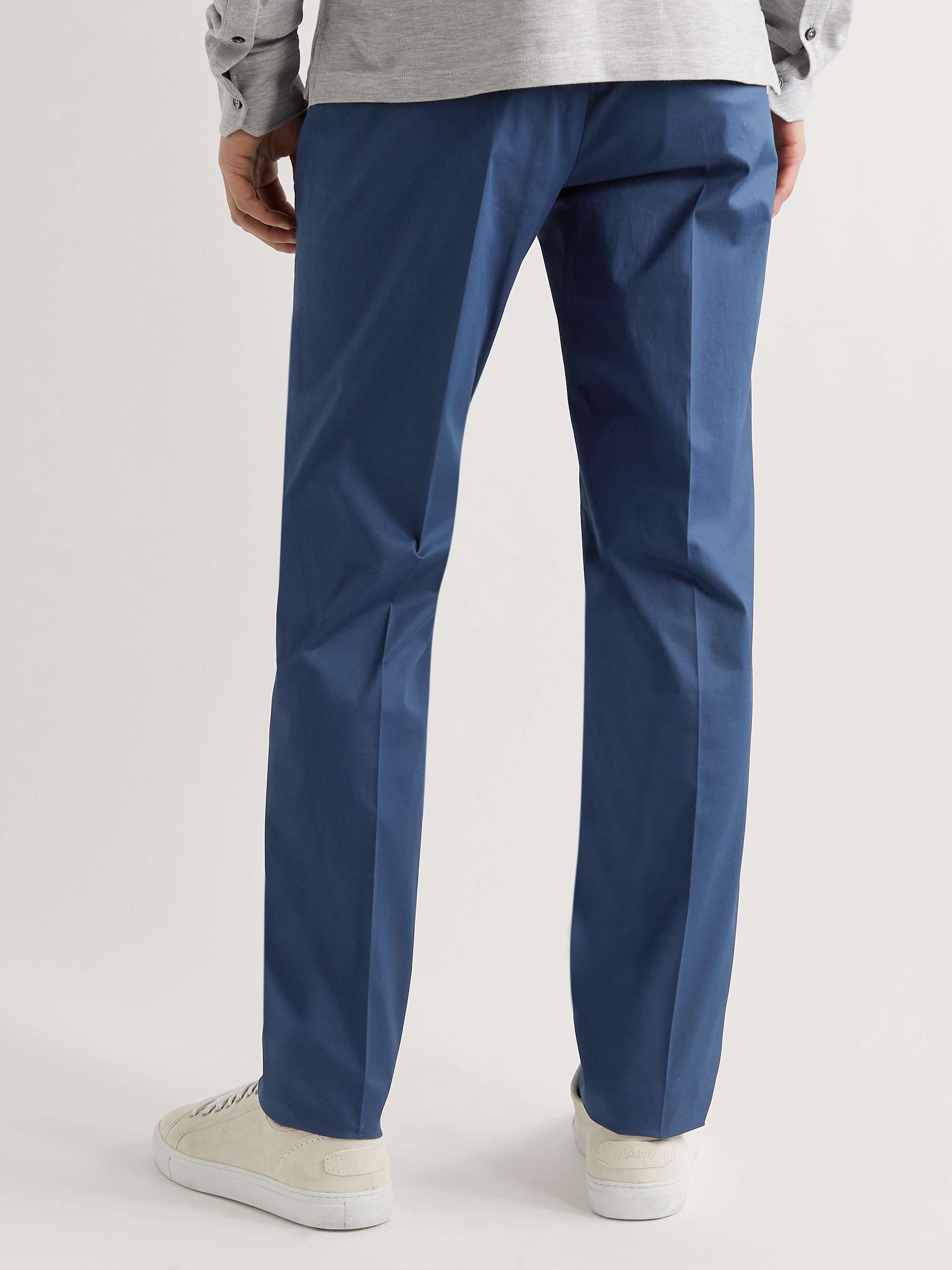 ZEGNA Straight-Leg Cotton-Twill Trousers