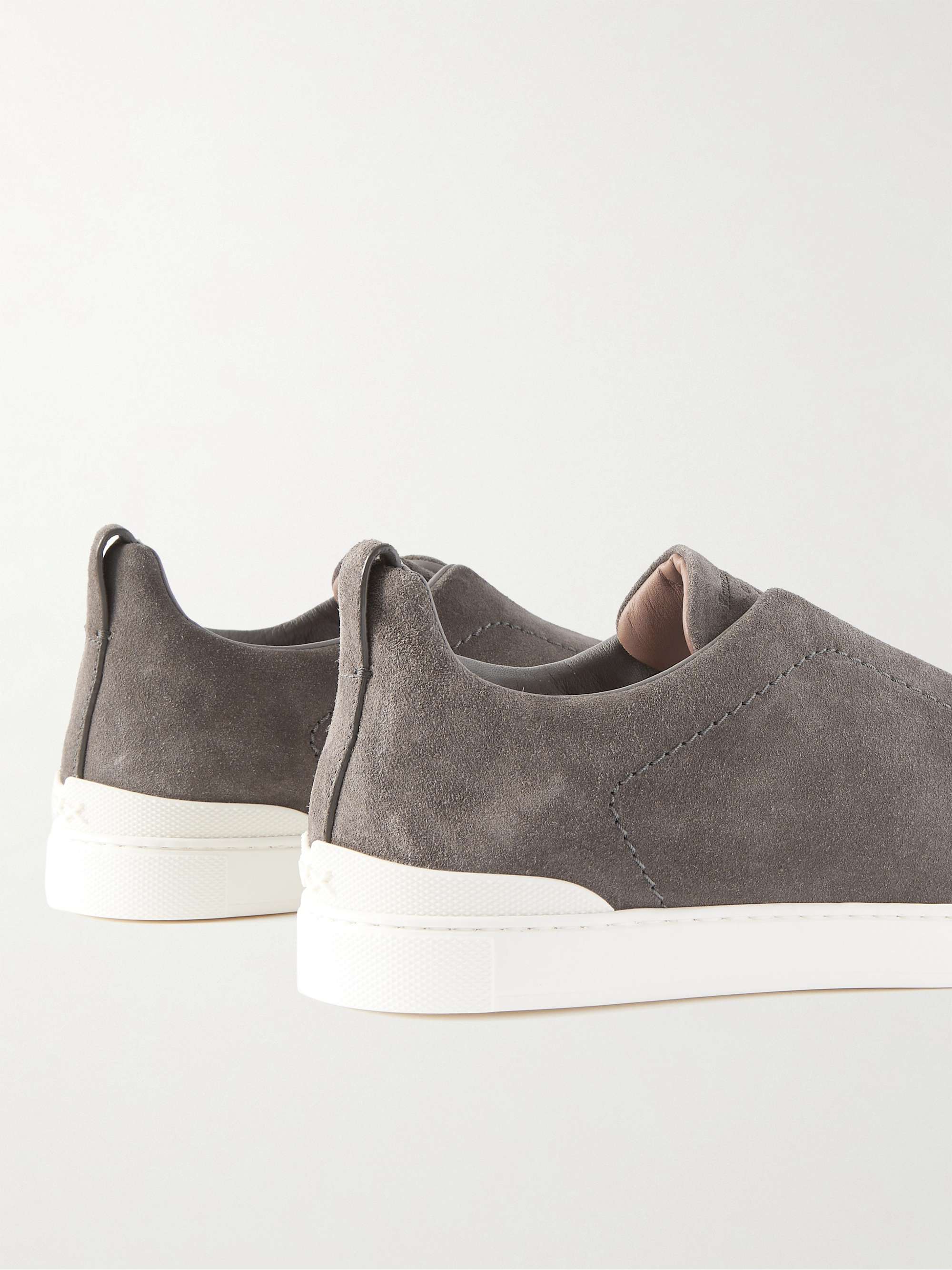 ZEGNA Suede Slip-On Sneakers