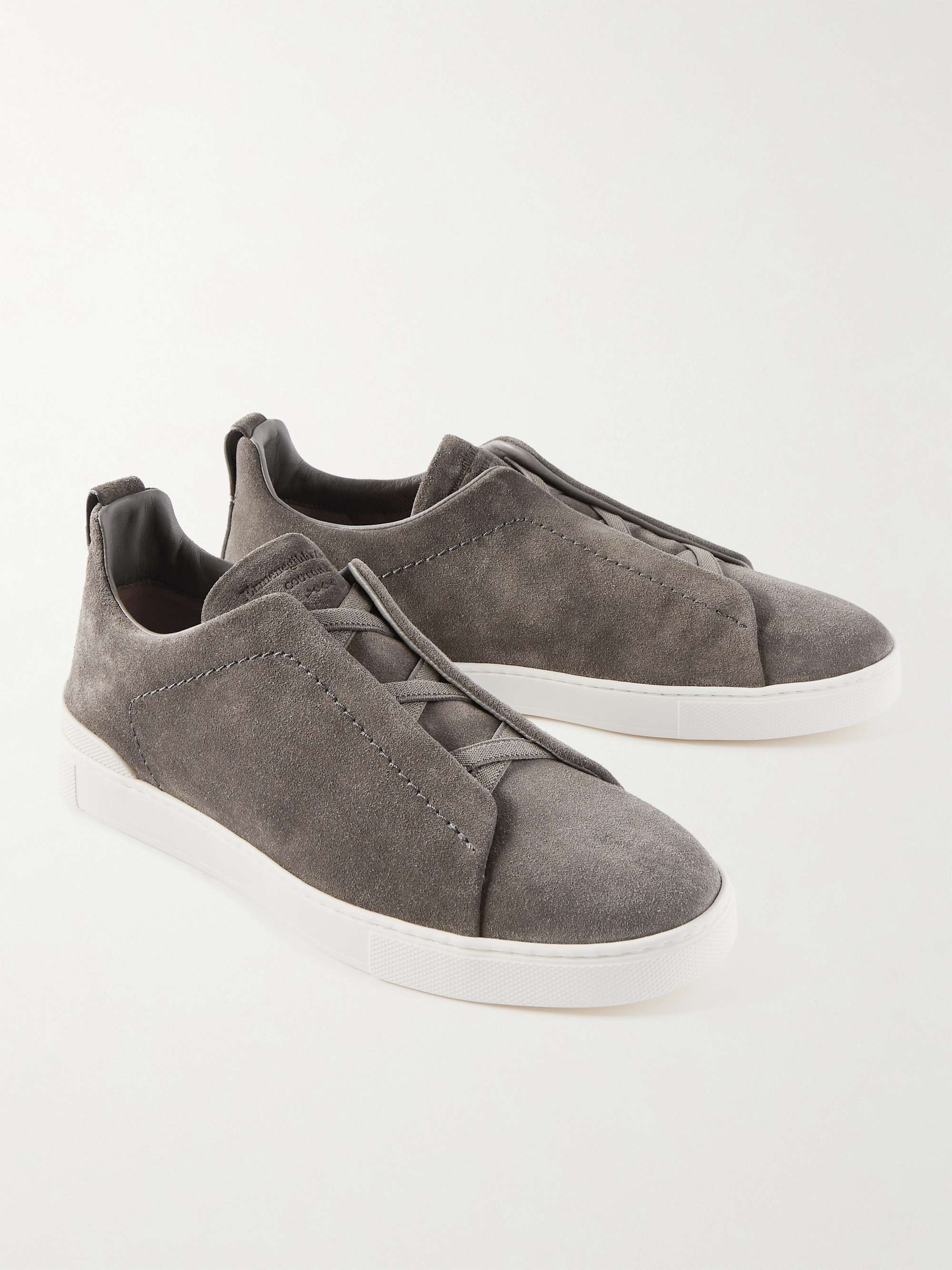 ZEGNA Suede Slip-On Sneakers