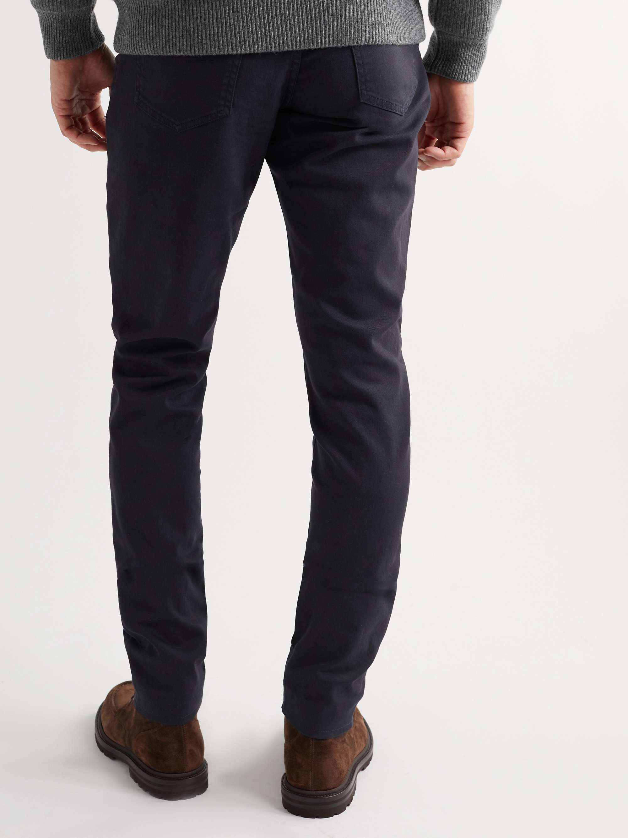 PURDEY Slim-Fit Stretch-Cotton Twill Trousers