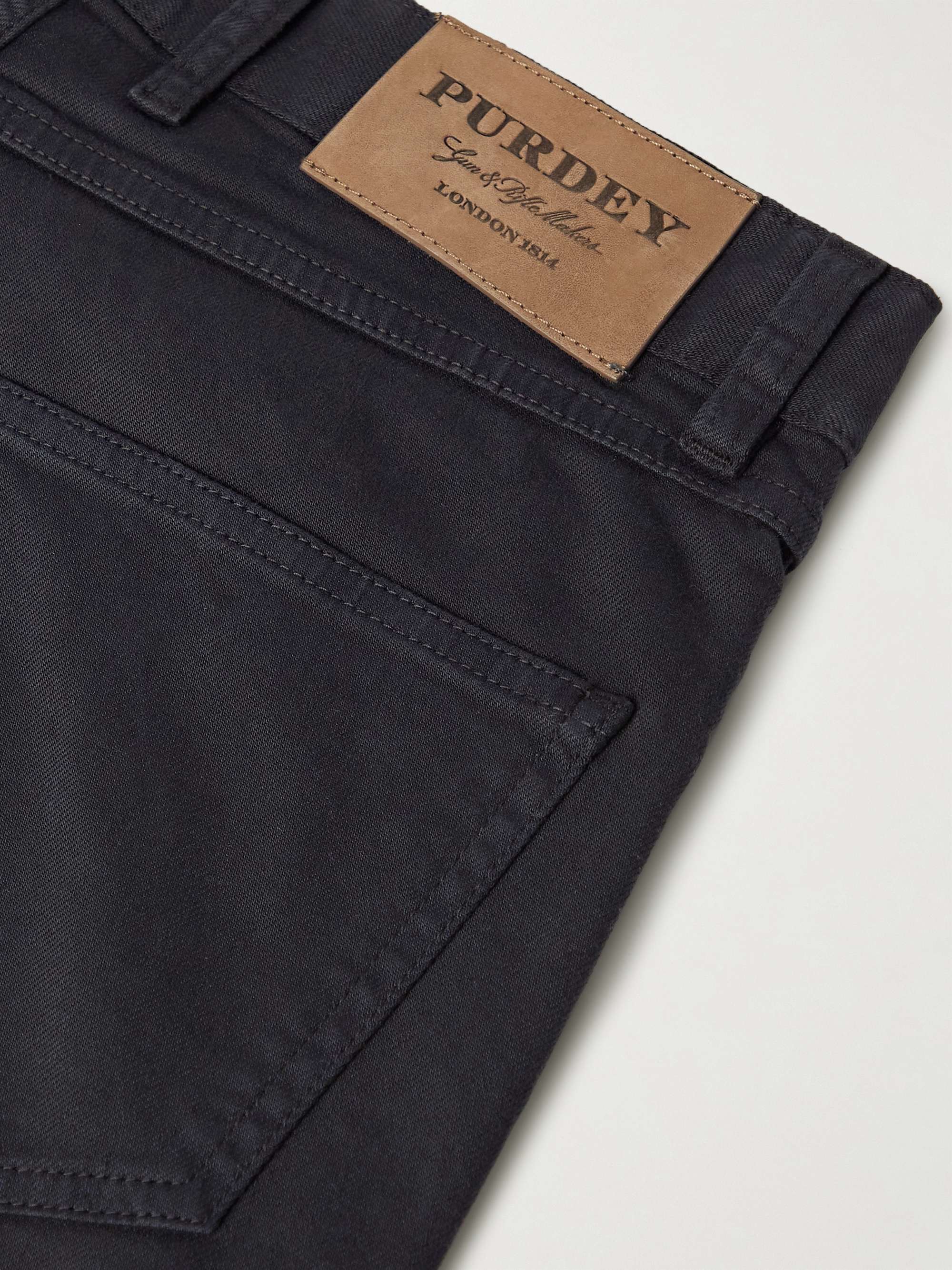 PURDEY Slim-Fit Stretch-Cotton Twill Trousers