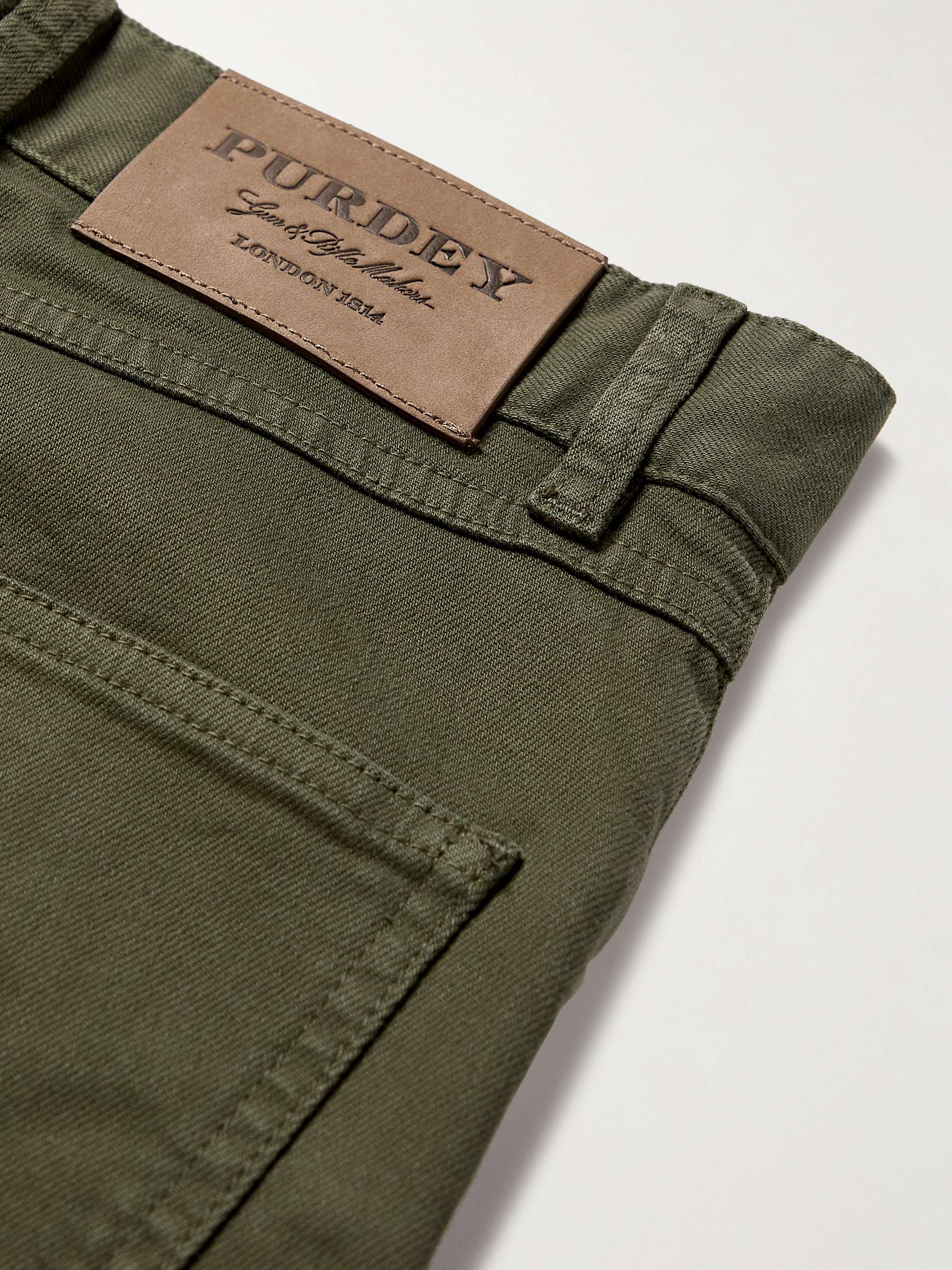 PURDEY Slim-Fit Stretch-Cotton Twill Trousers