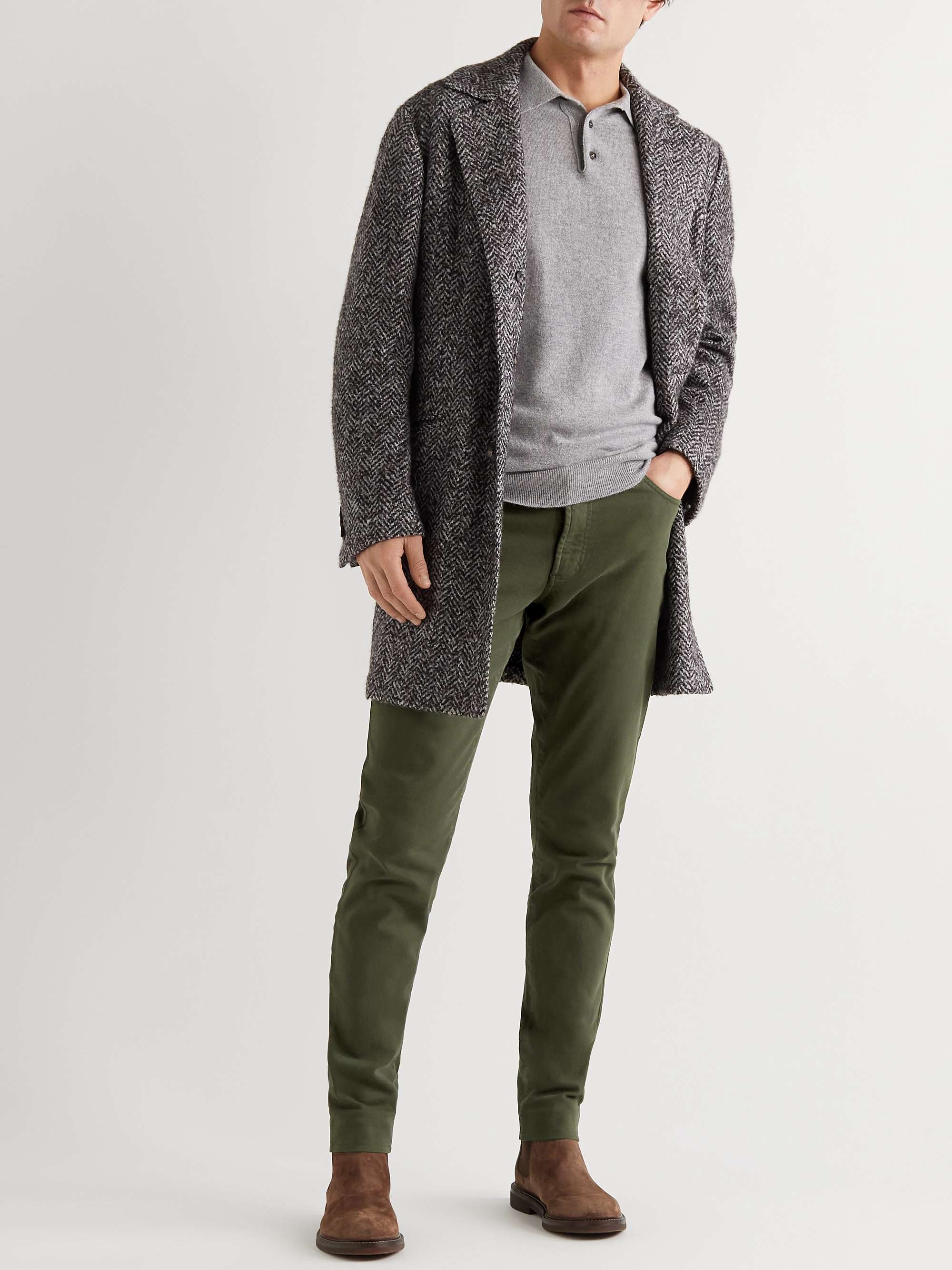 PURDEY Slim-Fit Stretch-Cotton Twill Trousers