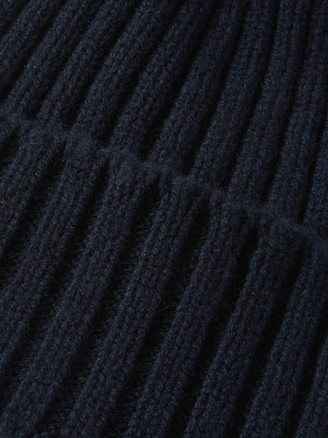  Thom Sweeney - Ribbed Cashmere Beanie - Men - Blue 