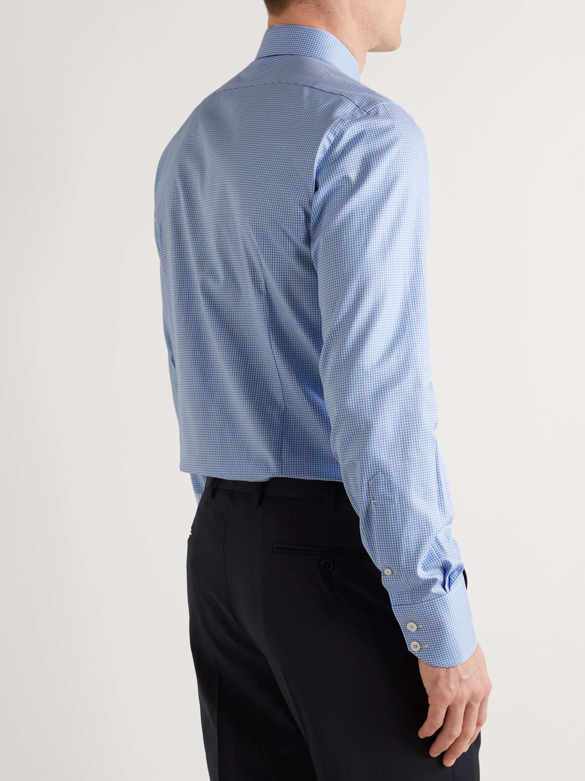 TOM FORD Slim-Fit Micro-Checked Cotton Shirt
