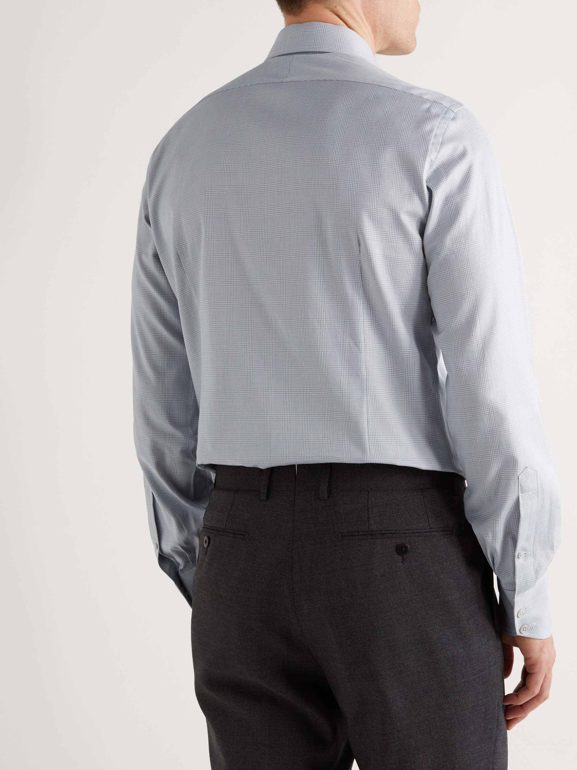 TOM FORD Slim-Fit Prince of Wales Checked Cotton Shirt