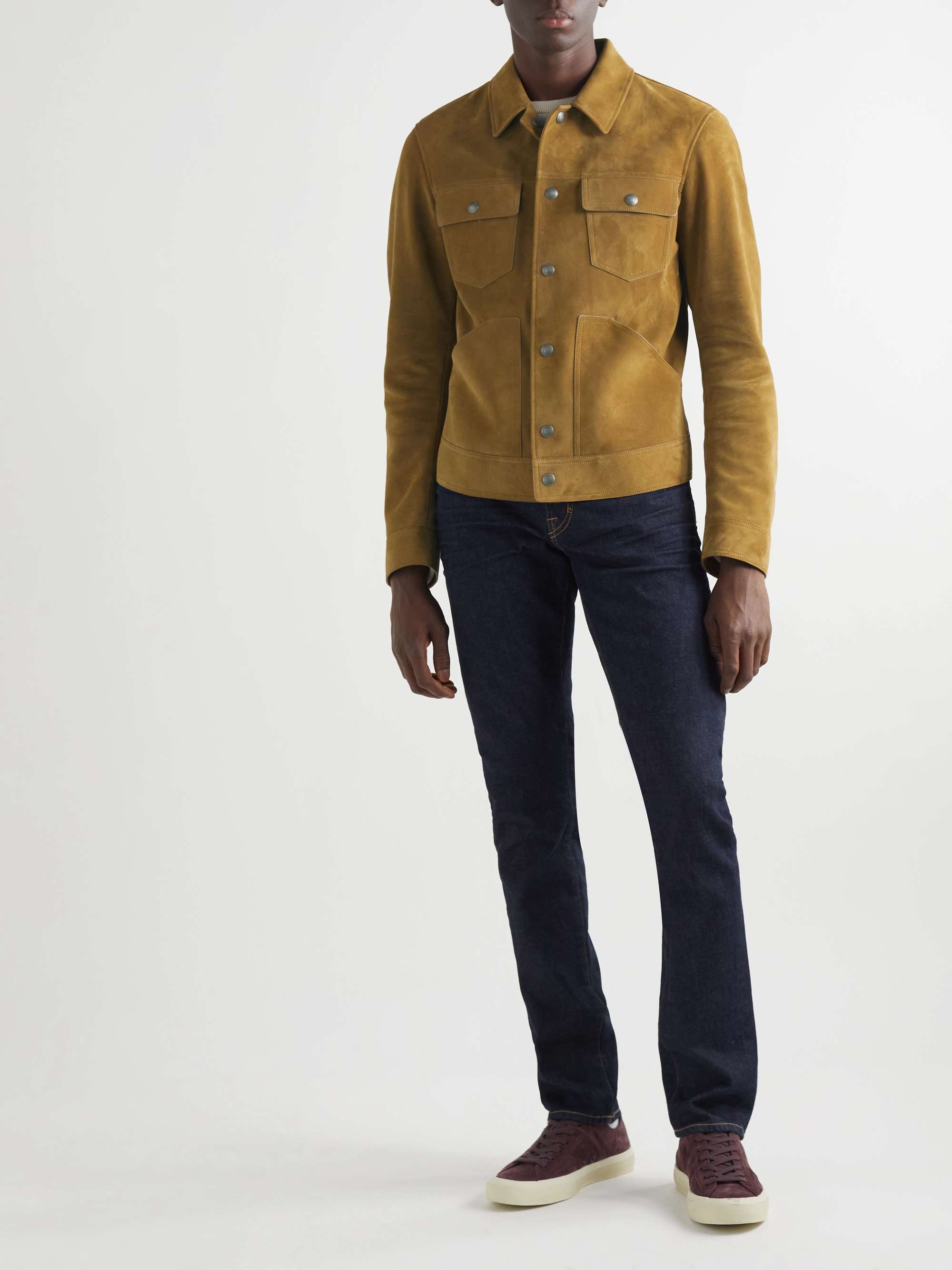 TOM FORD Suede Blouson Jacket for Men | MR PORTER