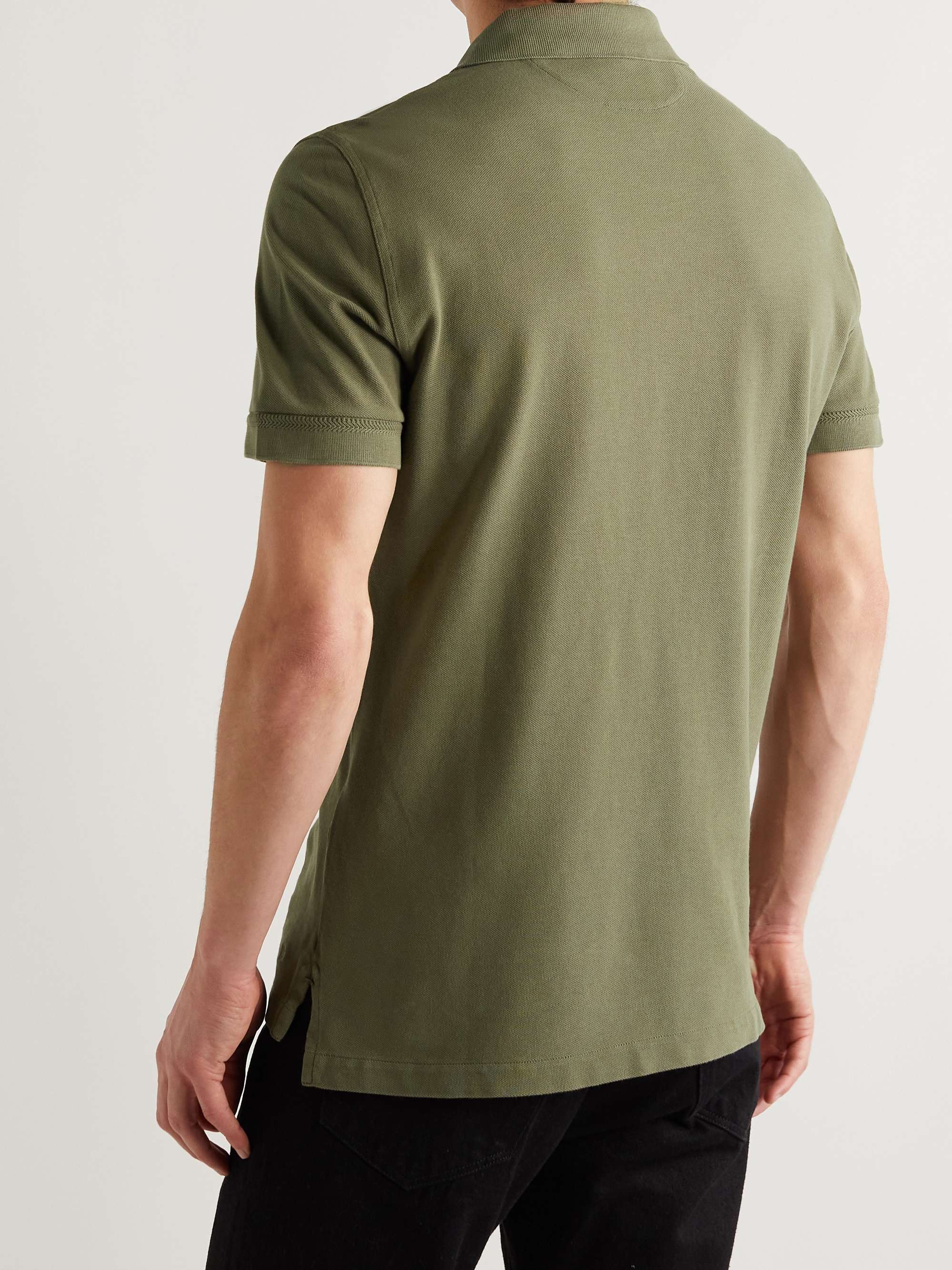 TOM FORD Garment-Dyed Cotton-Piqué Polo Shirt