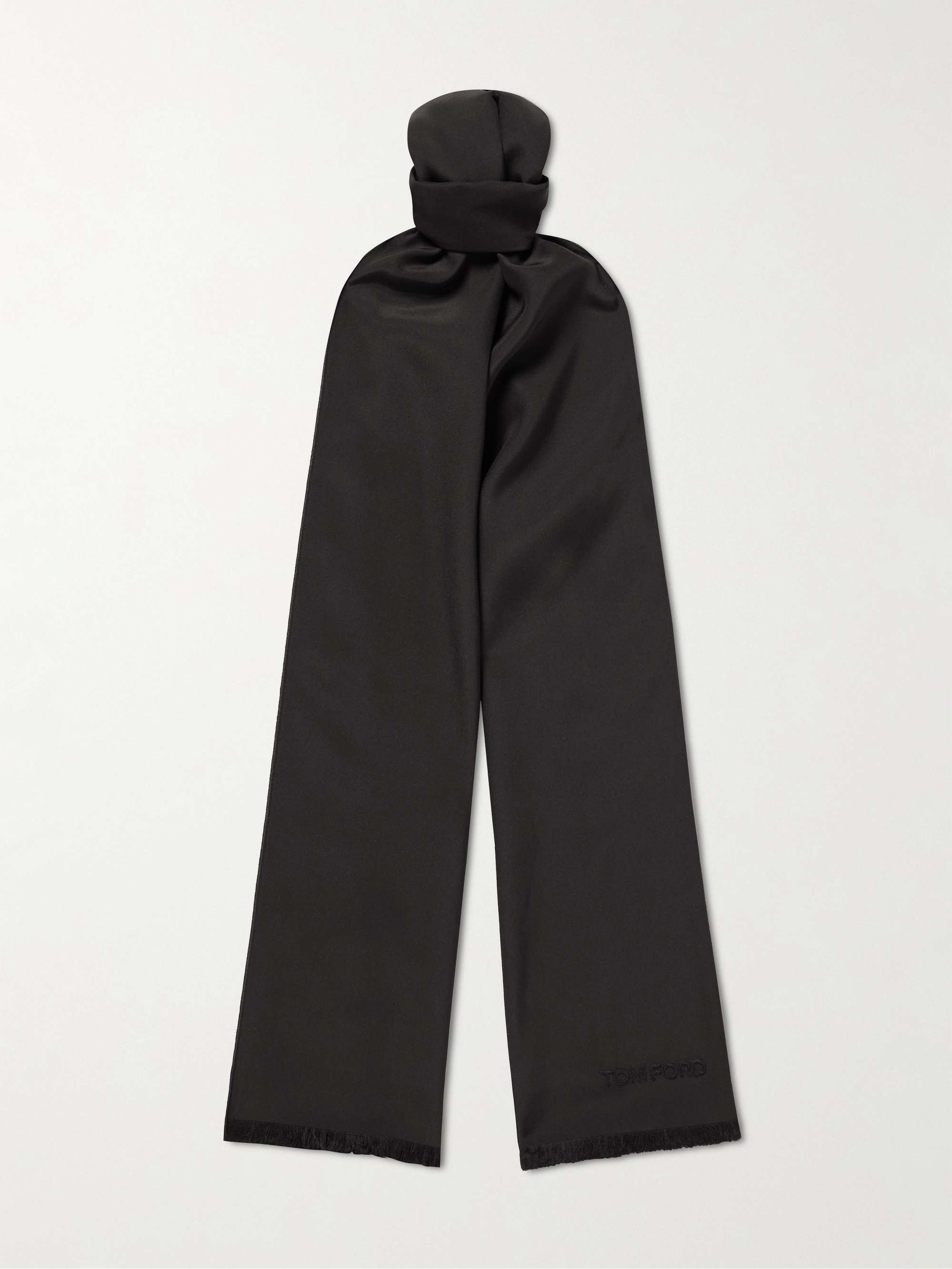 black silk scarf