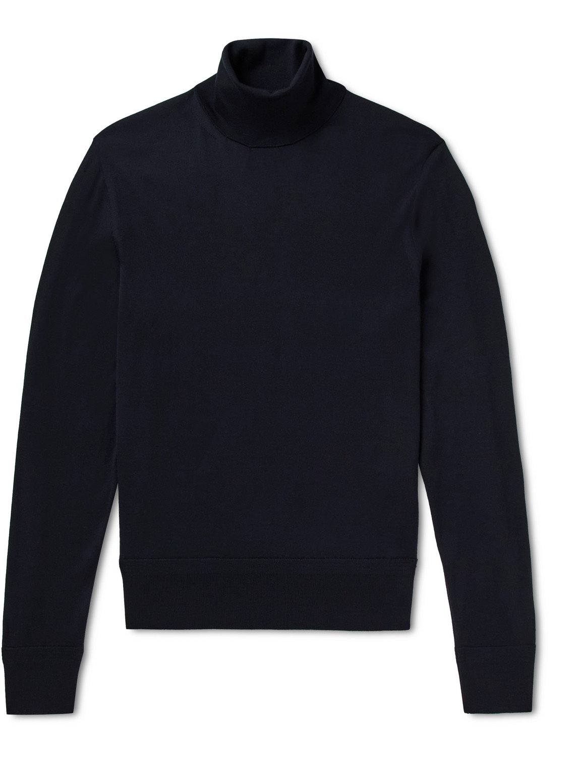 Tom Ford Wool Rollneck Sweater In Blue