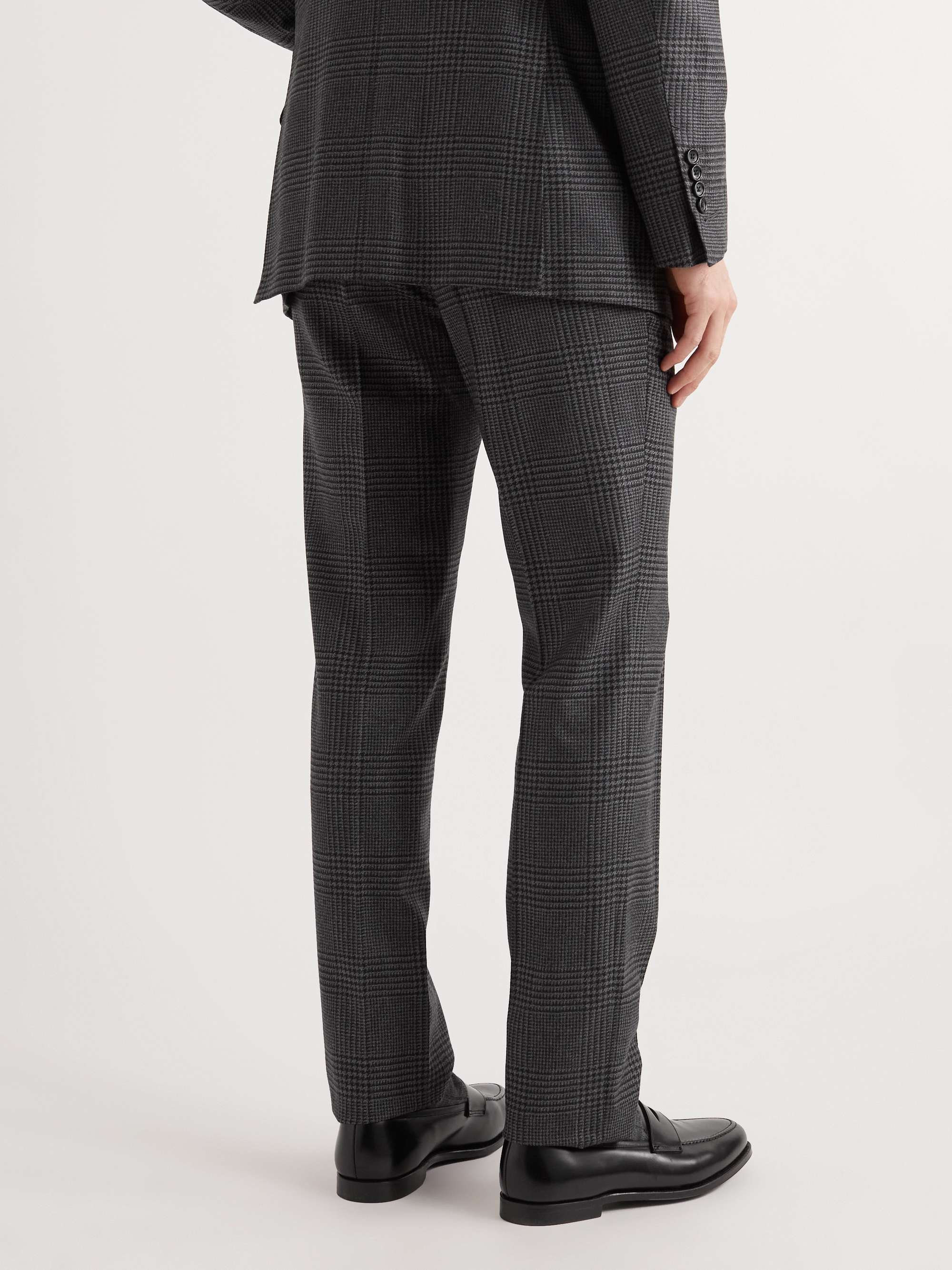TOM FORD Slim-Fit Prince of Wales Checked Wool Suit Trousers
