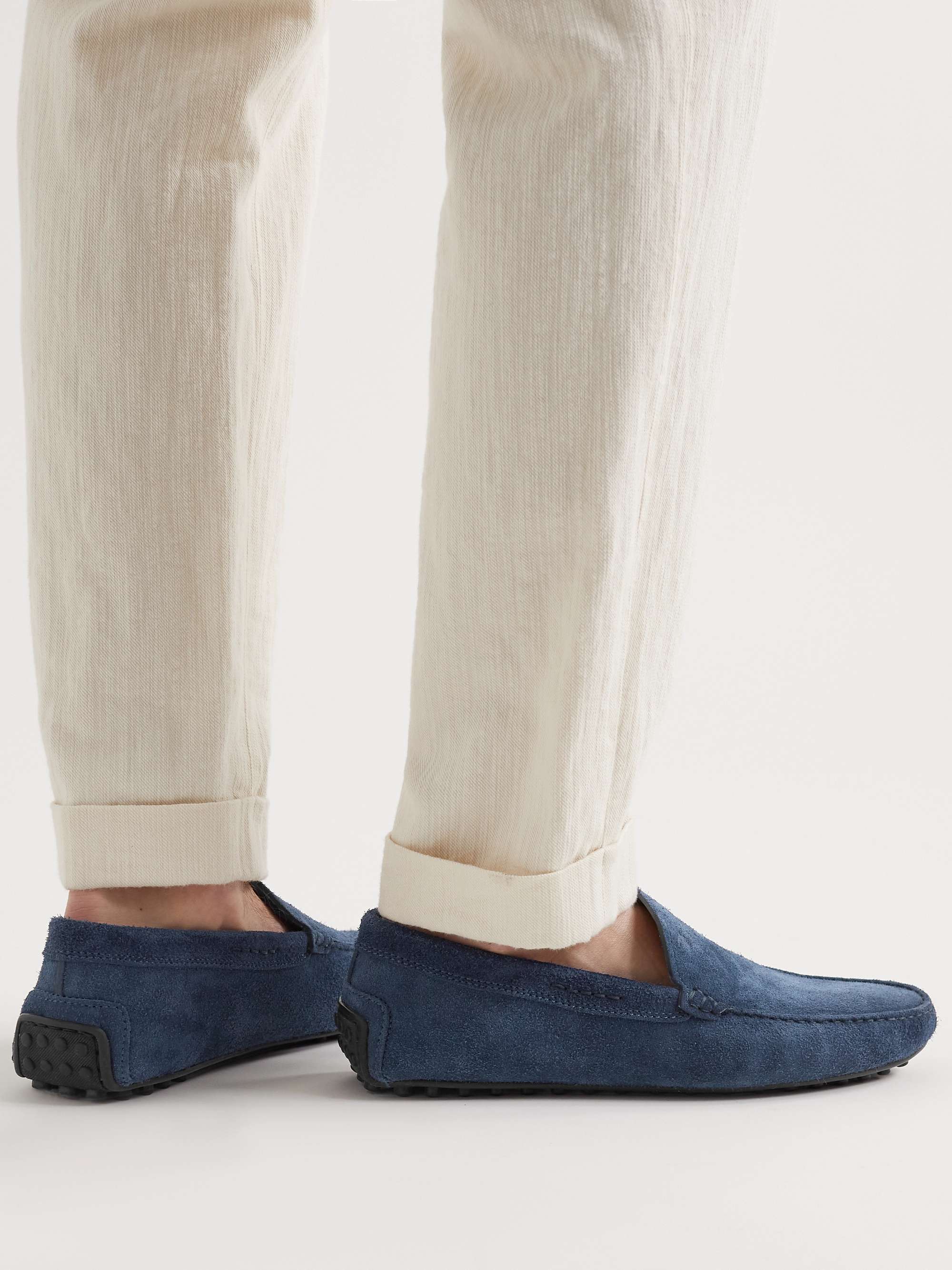 TOD'S Pantofola City Gommino Suede Driving Shoes