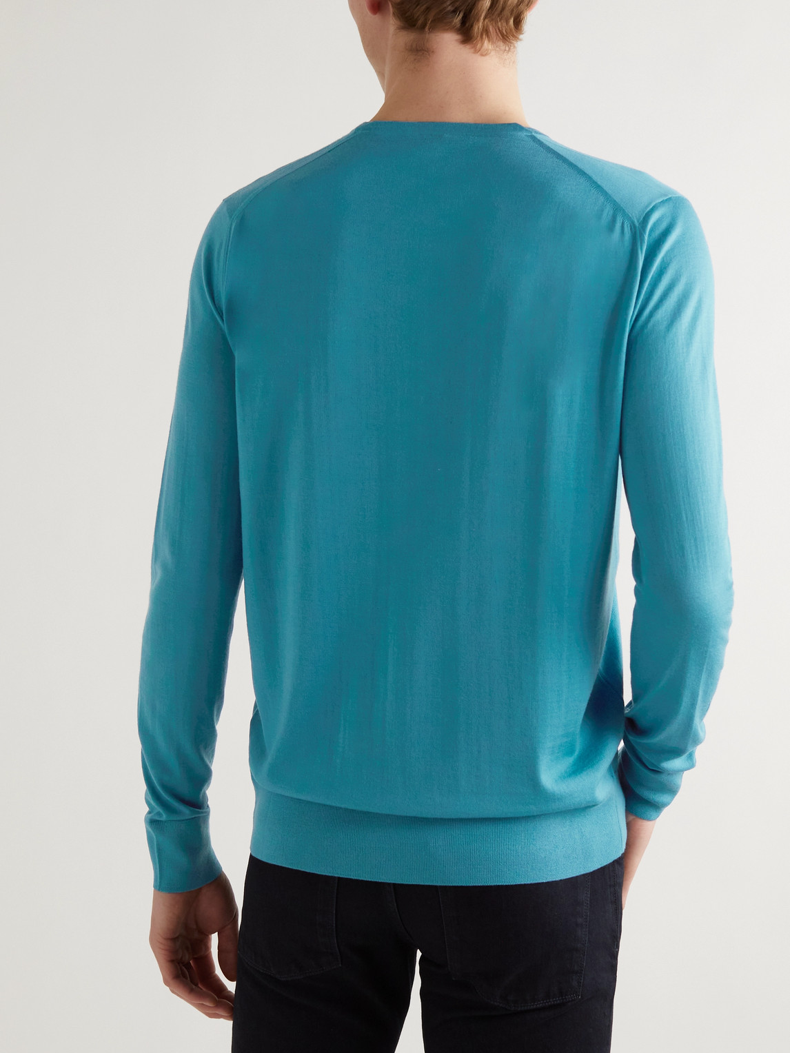 Shop Loro Piana Wish Virgin Wool Sweater In Blue