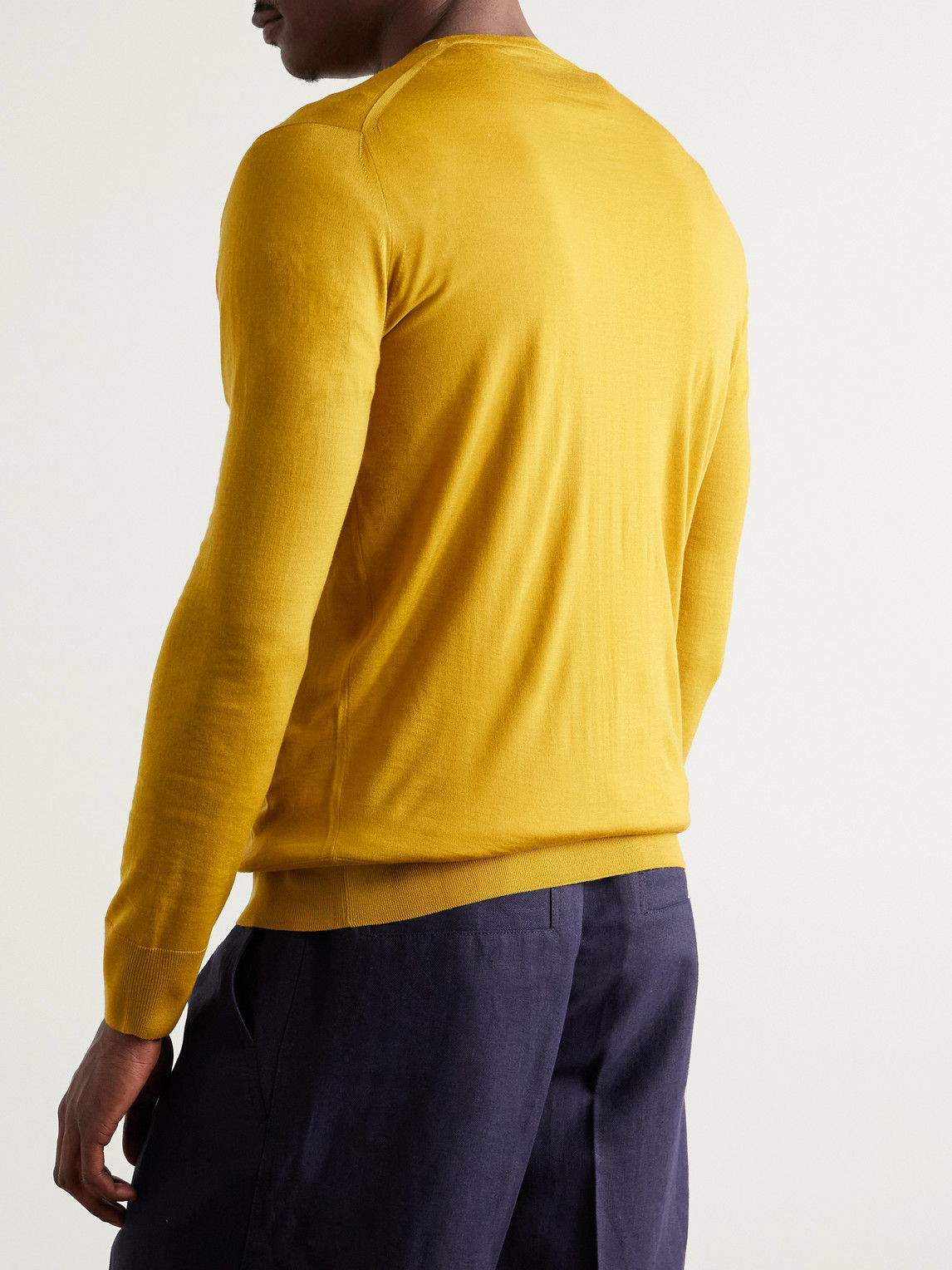 Shop Loro Piana Wish Virgin Wool Sweater In Yellow