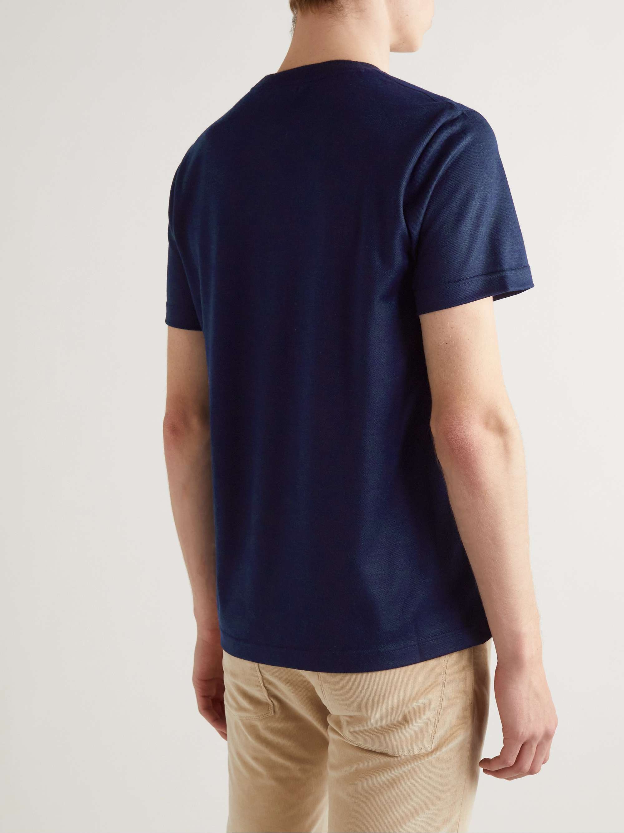 LORO PIANA Cashmere-Piqué T-Shirt