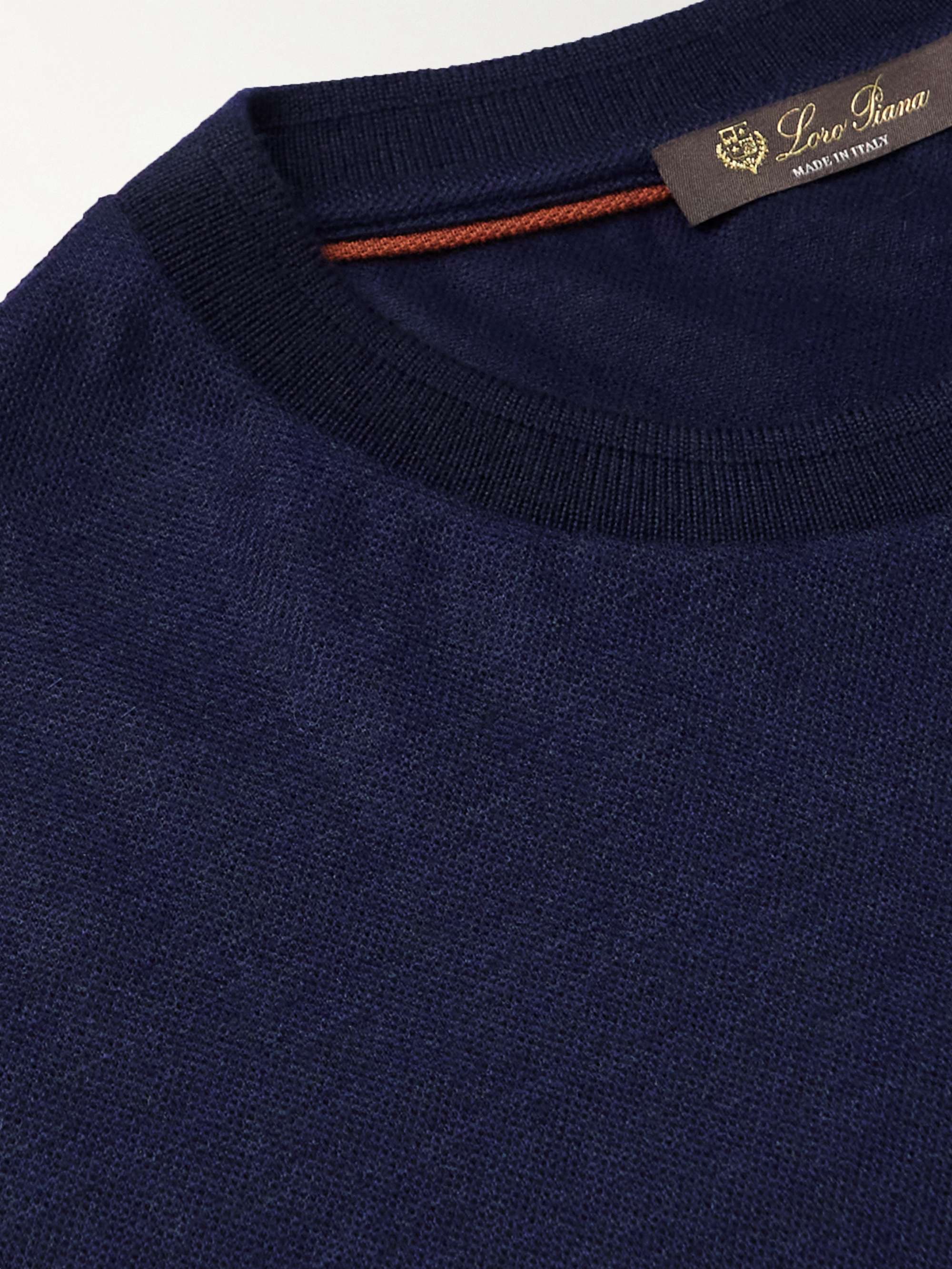 LORO PIANA Cashmere-Piqué T-Shirt