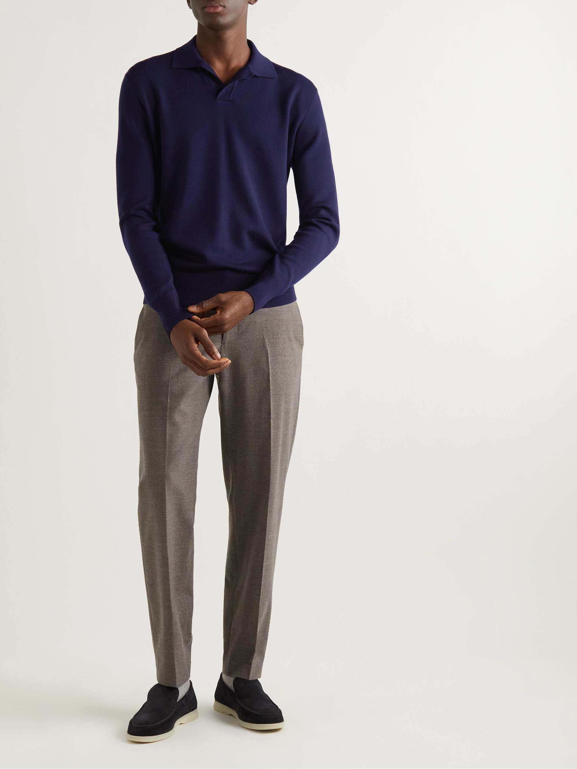 LORO PIANA Virgin Wool Polo Shirt