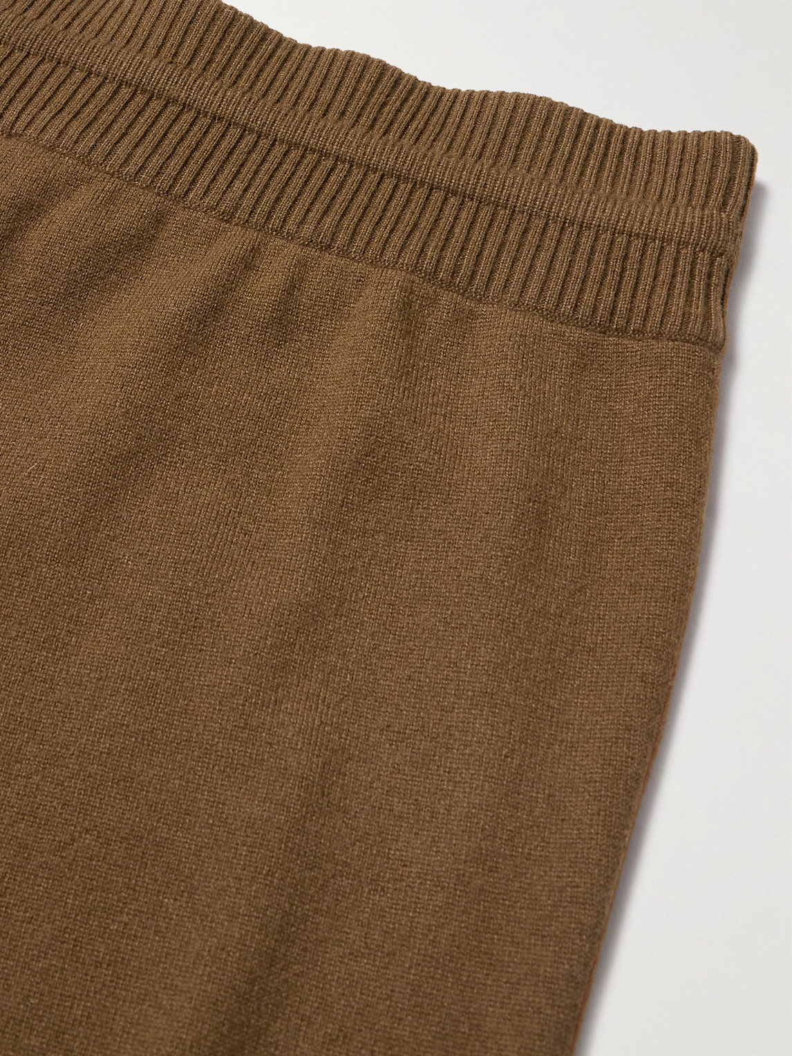 Shop Loro Piana Tapered Cashmere Sweatpants In Brown