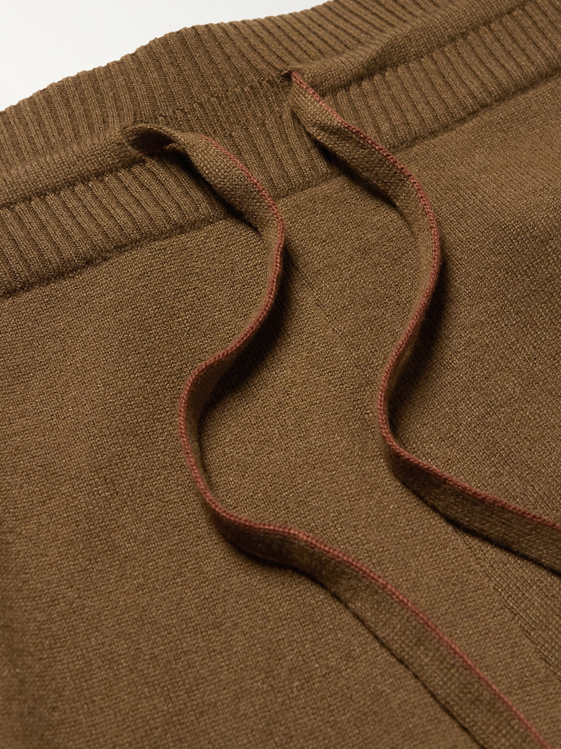 Shop Loro Piana Tapered Cashmere Sweatpants In Brown