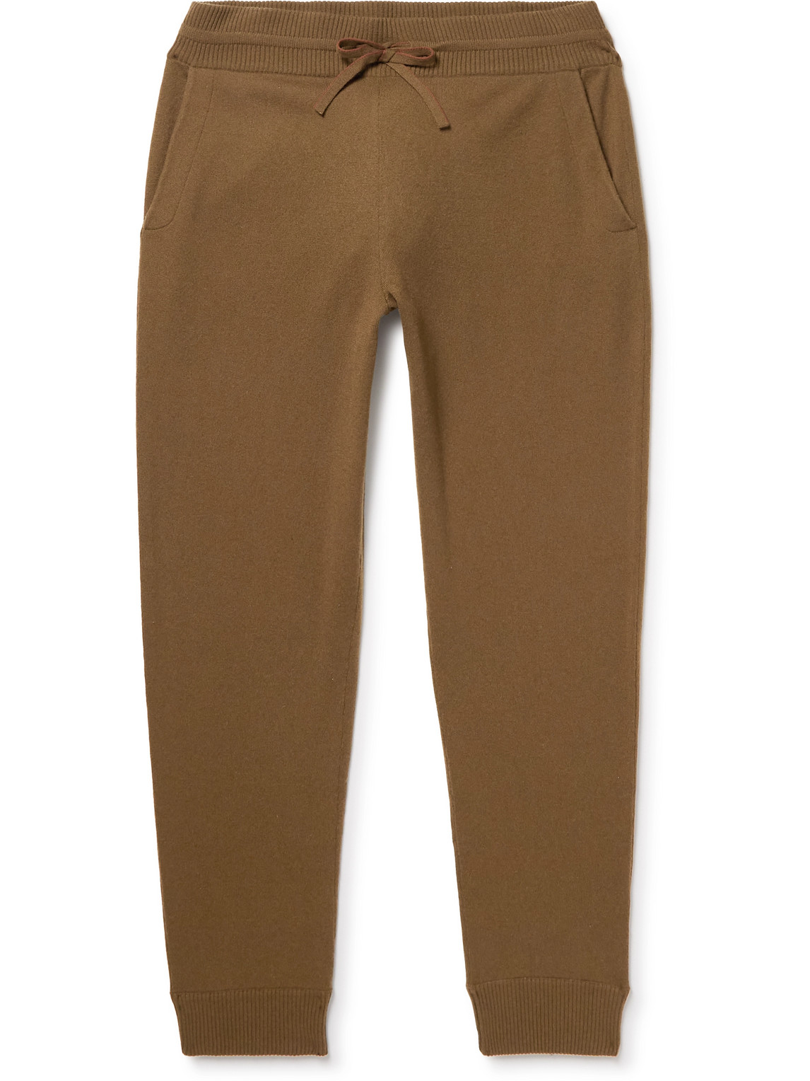 Loro Piana Tapered Cashmere Sweatpants In Brown