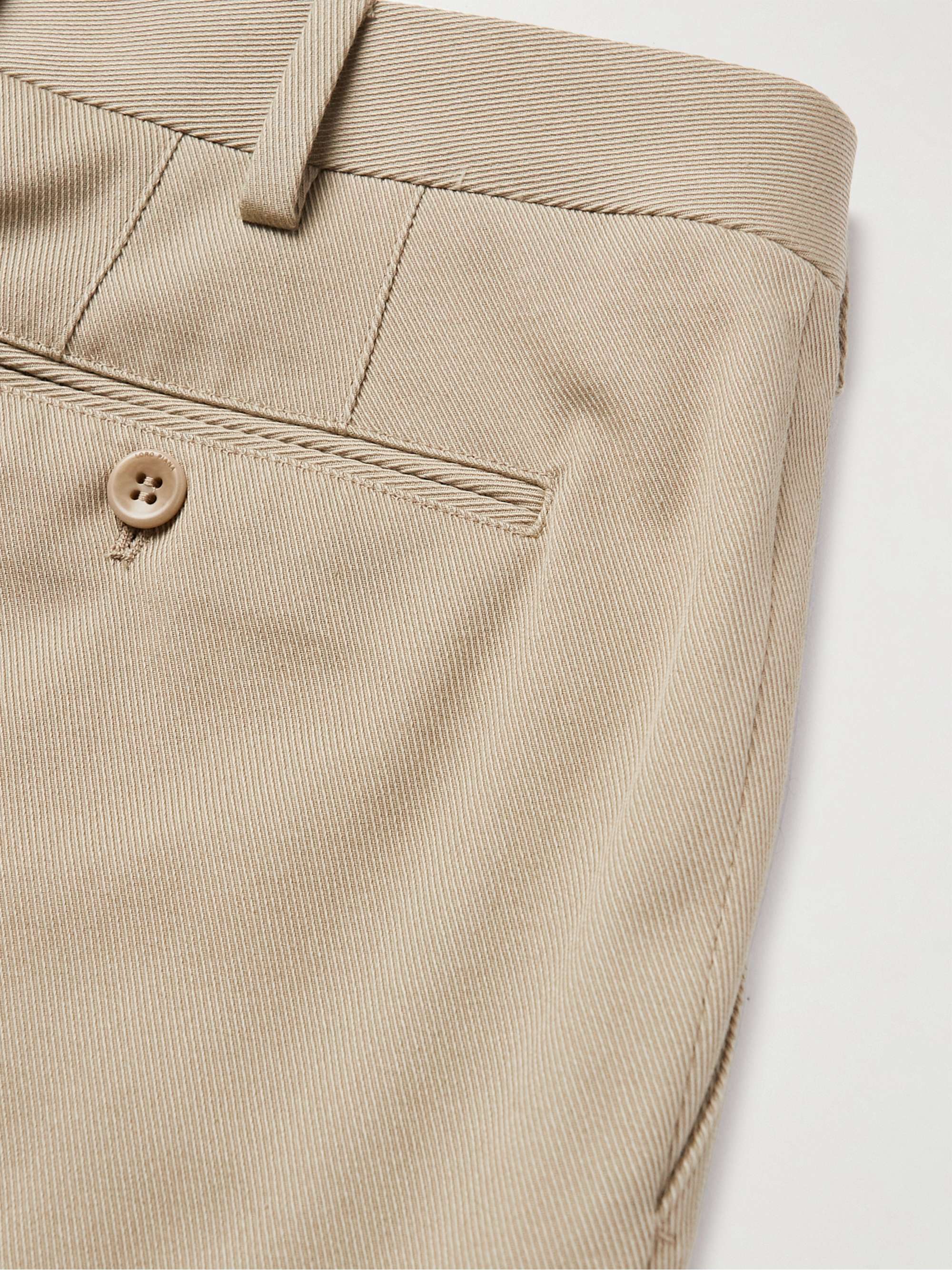 LORO PIANA Slim-Fit Tapered Stretch-Cotton Twill Trousers