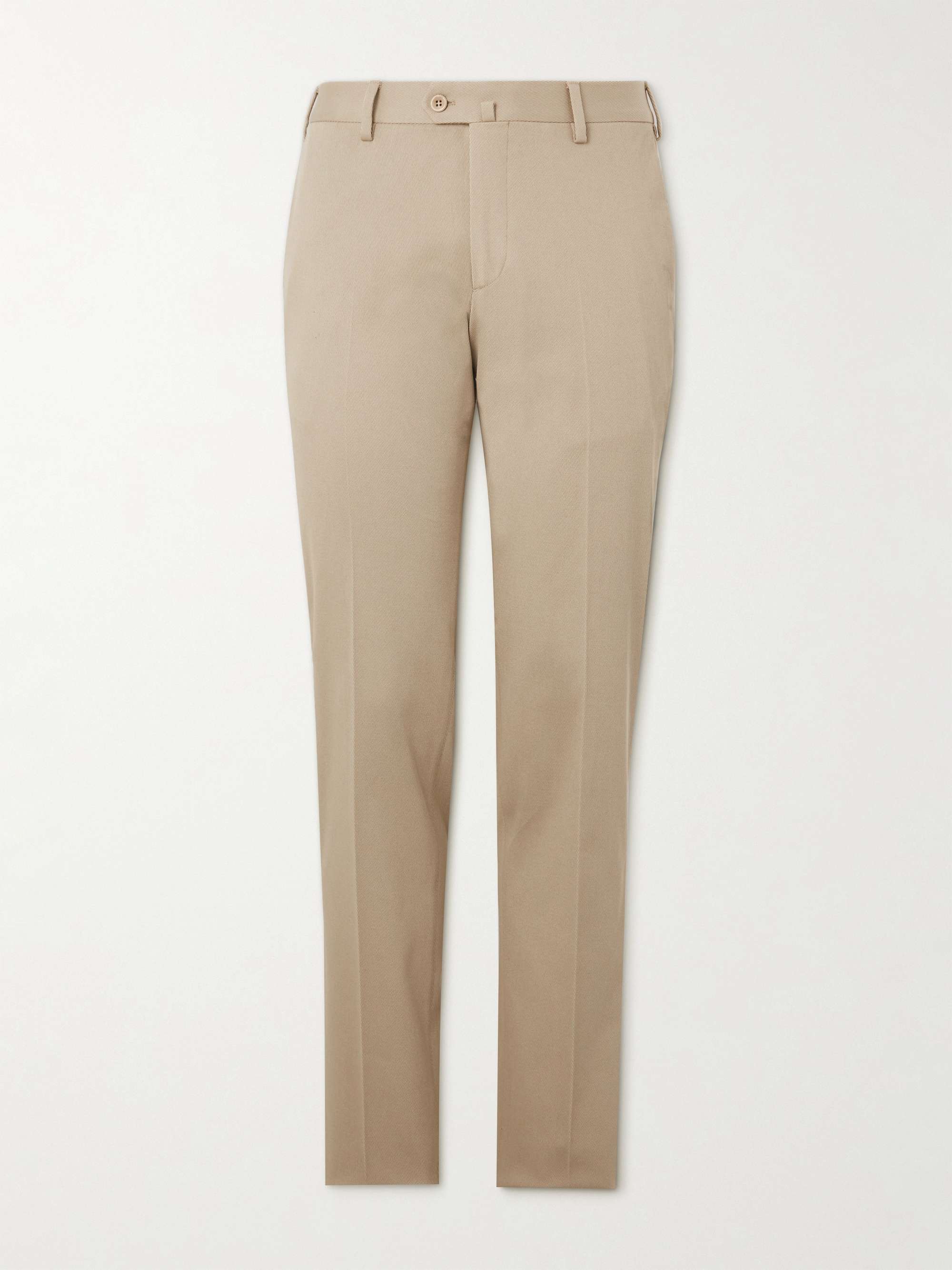 LORO PIANA Slim-Fit Tapered Stretch-Cotton Twill Trousers for Men
