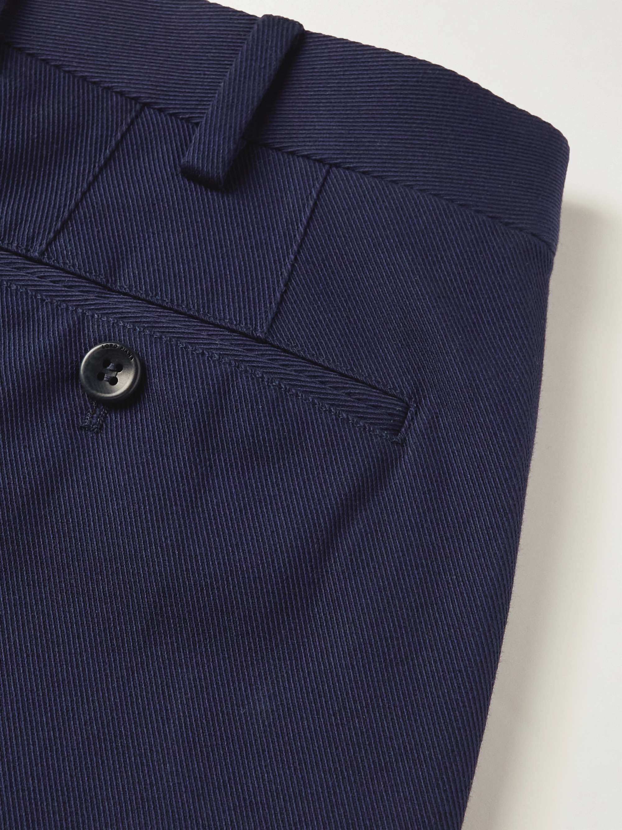 LORO PIANA Slim-Fit Tapered Stretch-Cotton Twill Trousers