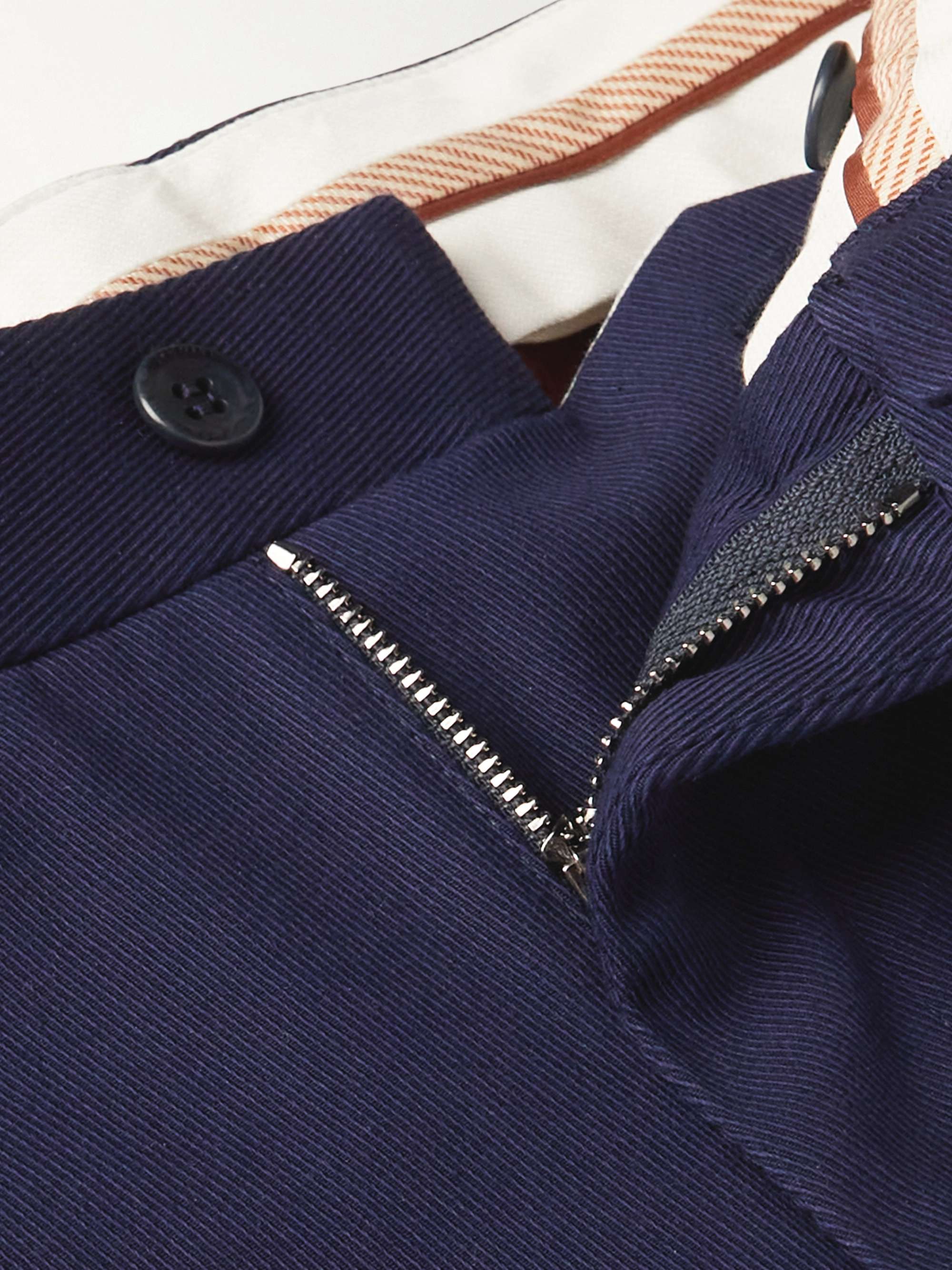 LORO PIANA Slim-Fit Tapered Stretch-Cotton Twill Trousers