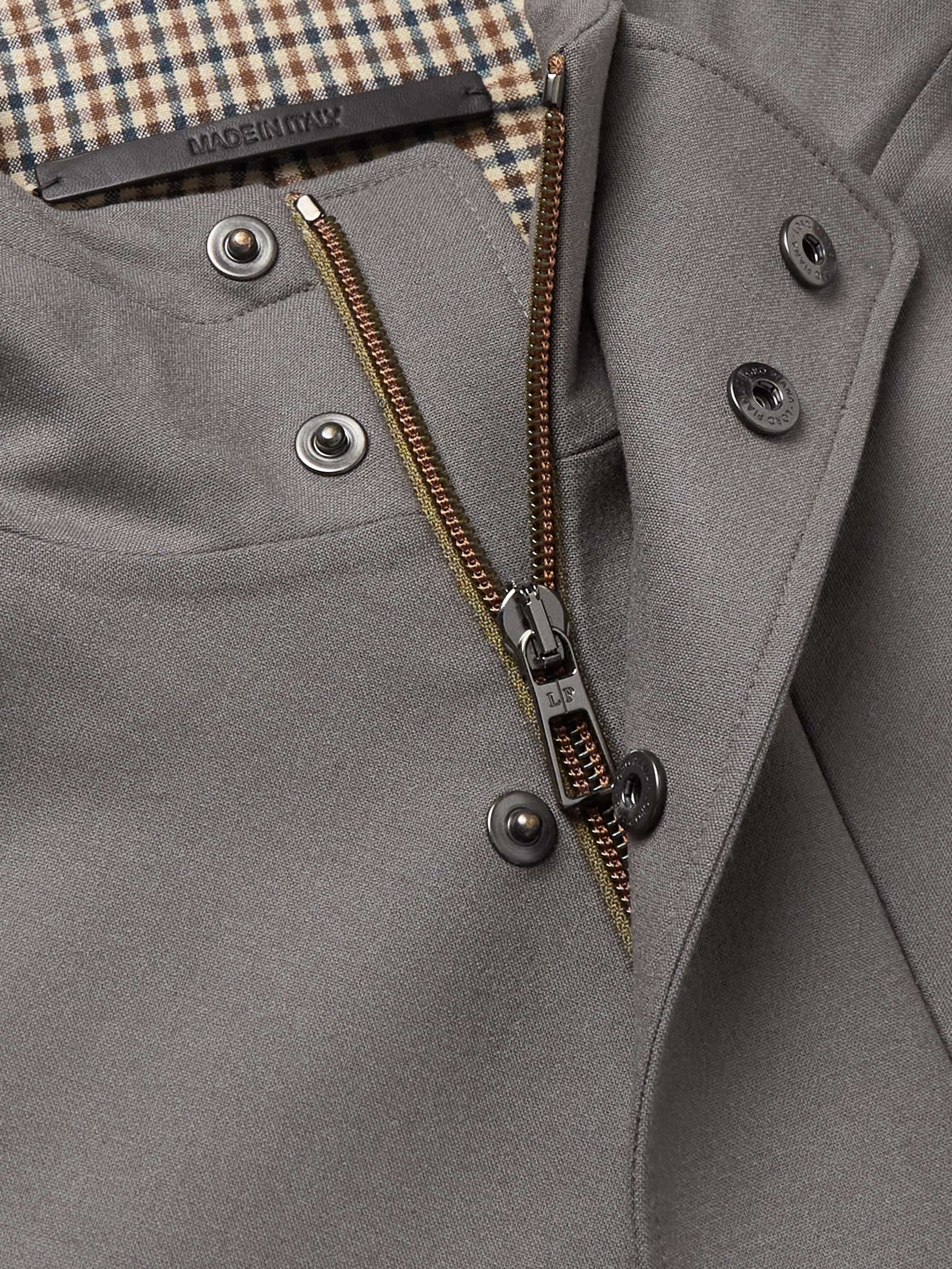 LORO PIANA Holburn Rain System Stretch-Wool Hooded Jacket