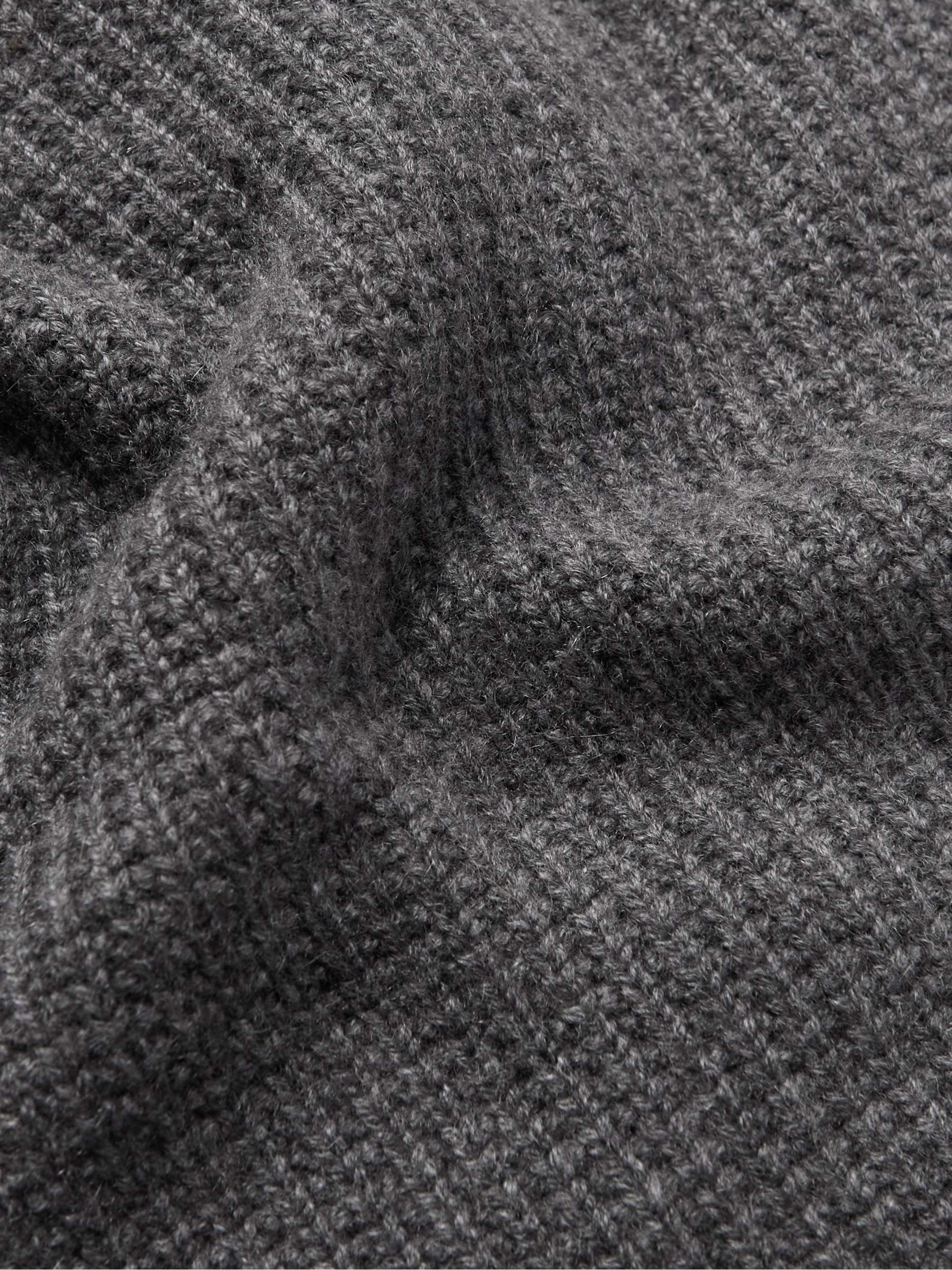 LORO PIANA Glacier Fair Isle Cashmere Half-Zip Sweater
