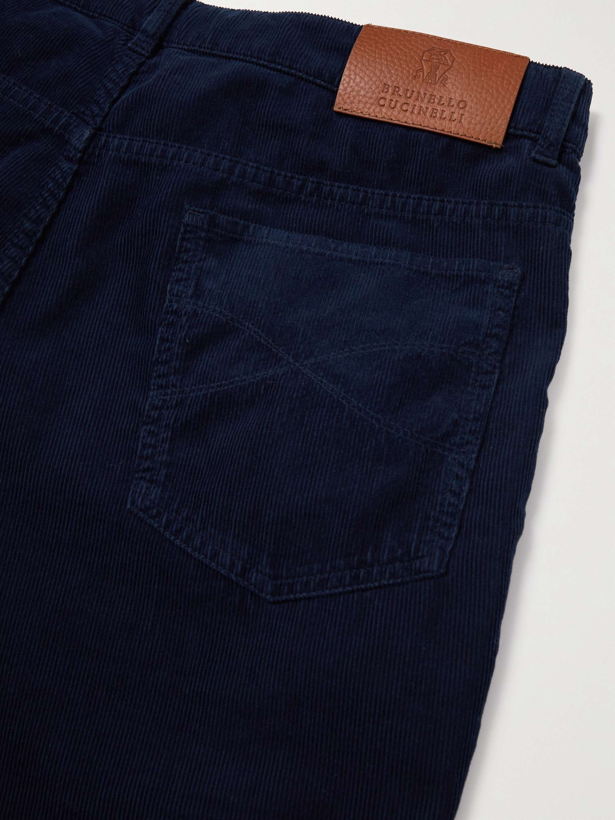 BRUNELLO CUCINELLI Straight-Leg Cotton-Corduroy Trousers