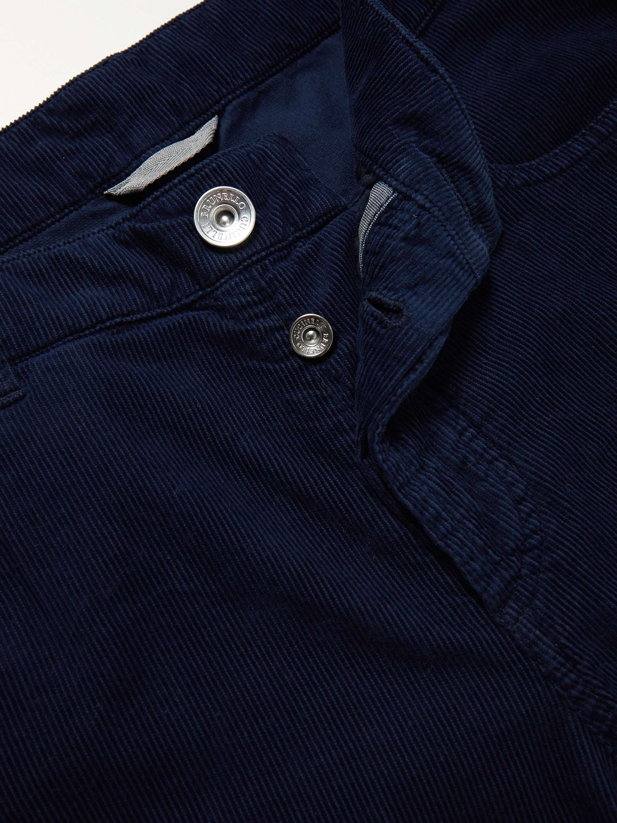BRUNELLO CUCINELLI Straight-Leg Cotton-Corduroy Trousers