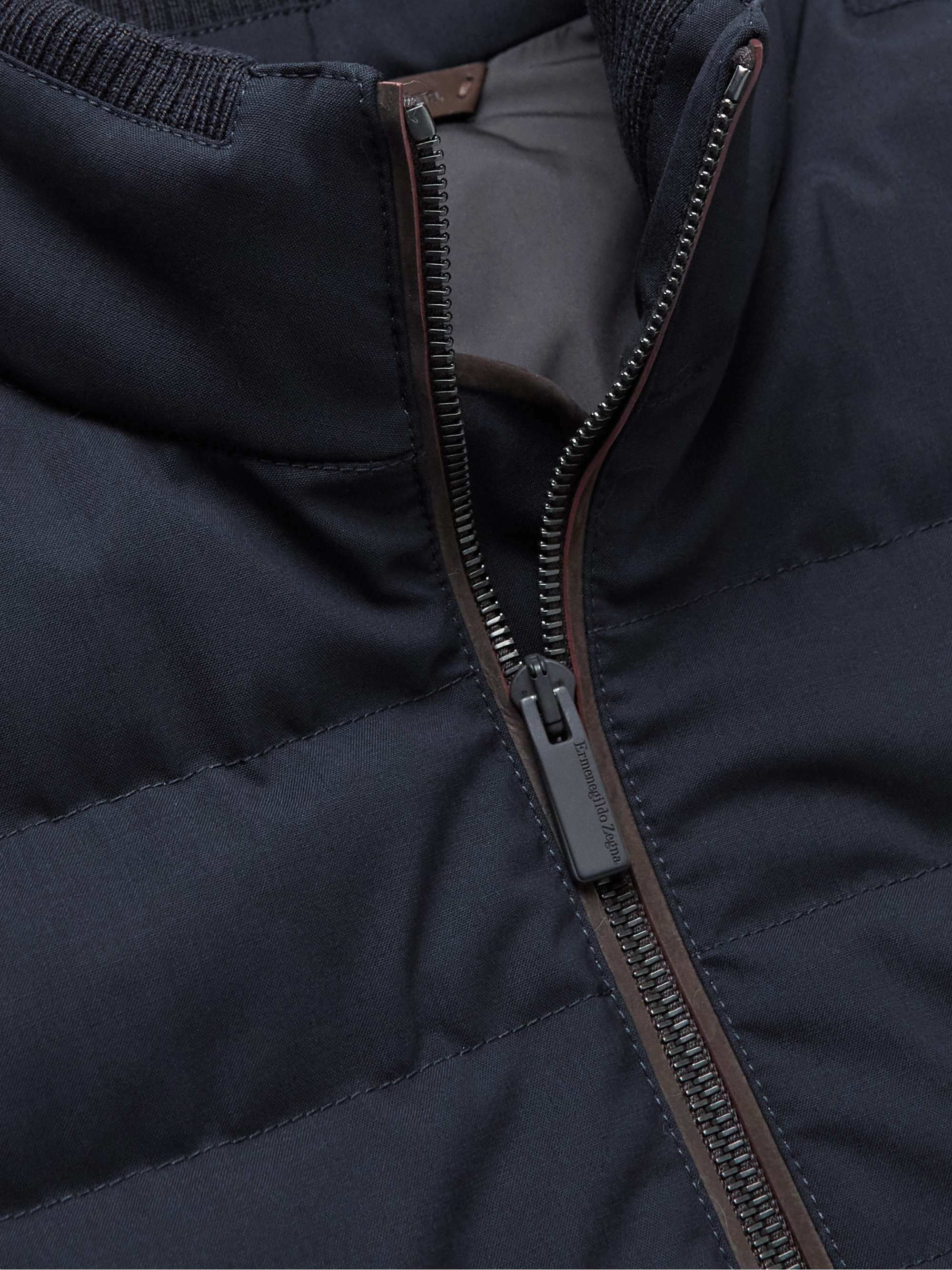 ZEGNA Trofeo Elements Quilted Merino Wool and Cotton-Blend Down Jacket