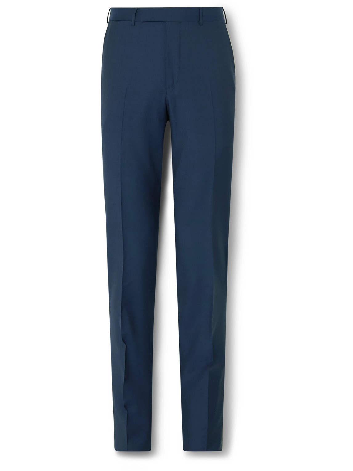 Ermenegildo Zegna Slim-fit Tapered Wool Trousers In Blue