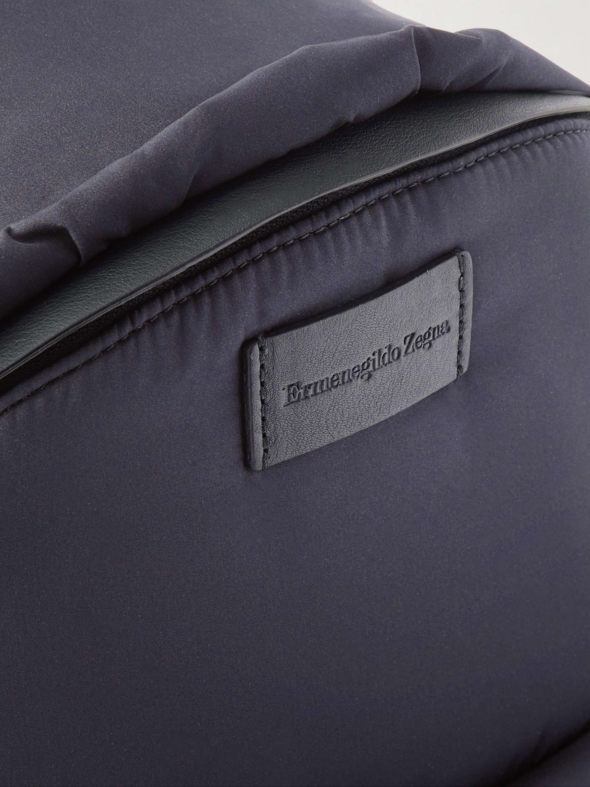 ZEGNA Hoodie Logo-Appliquéd Nylon Backpack