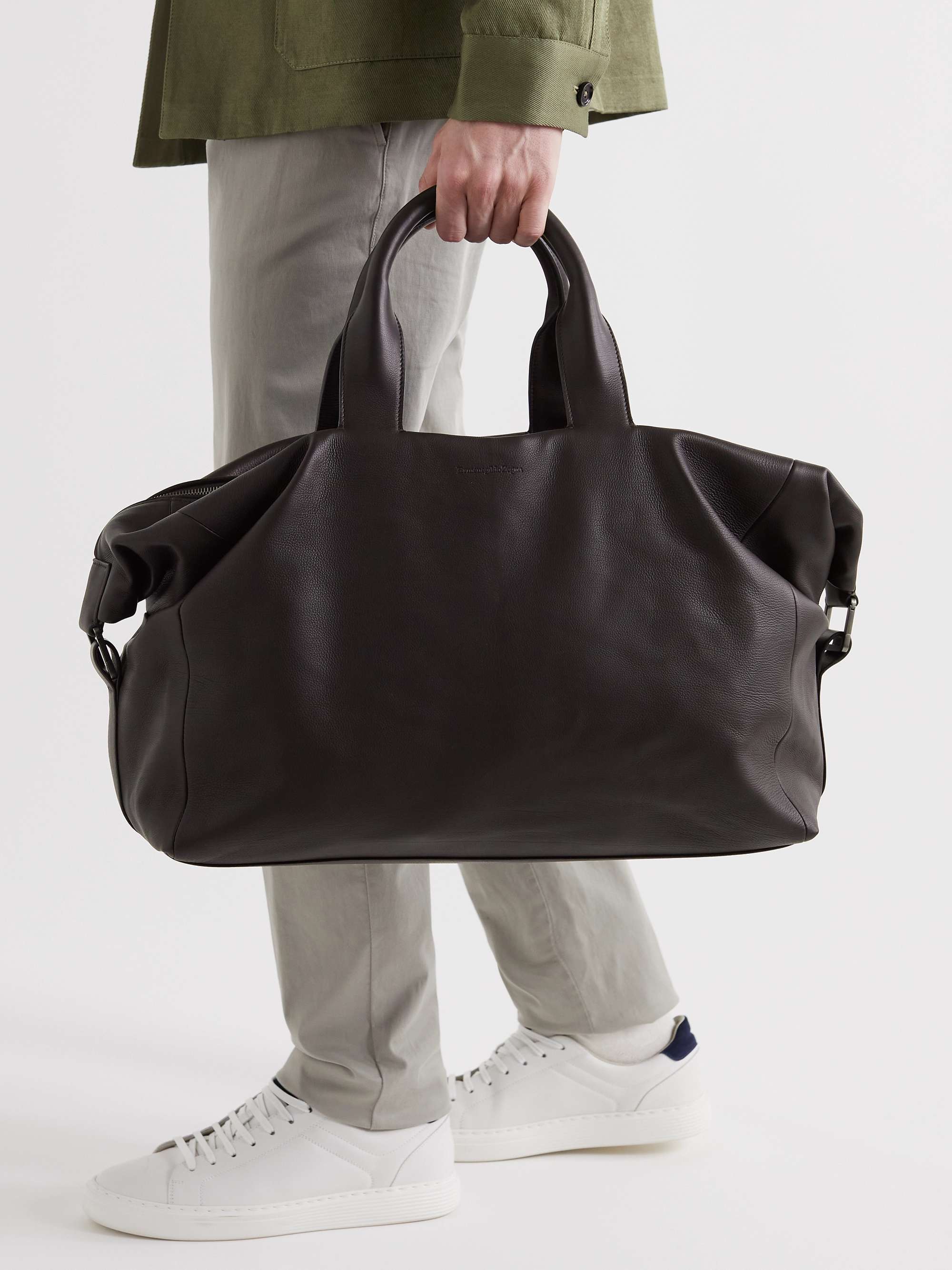 ZEGNA Full-Grain Leather Holdall