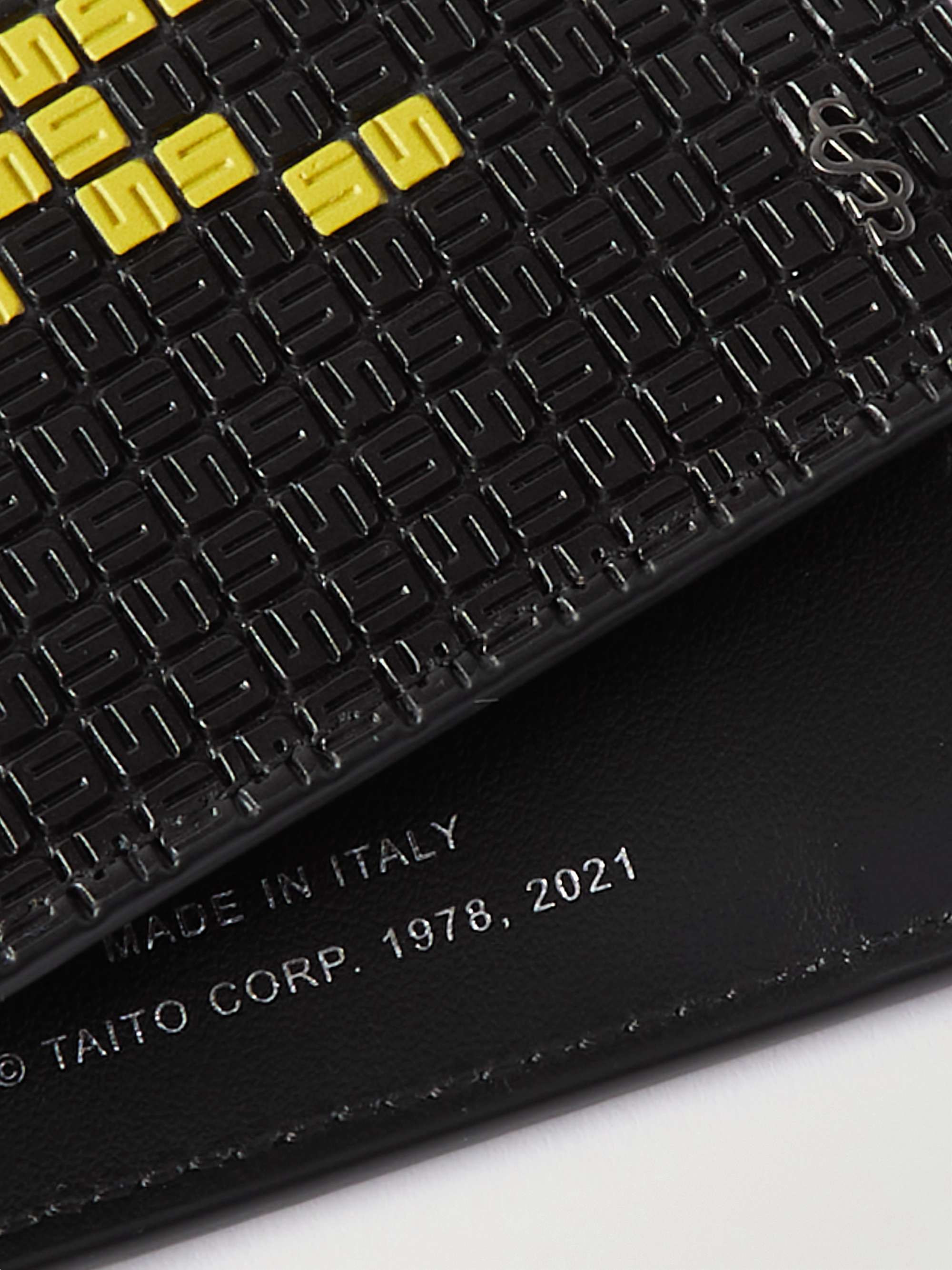 SERAPIAN + Space Invaders Printed Stepan Coated-Canvas and Leather Billfold Wallet
