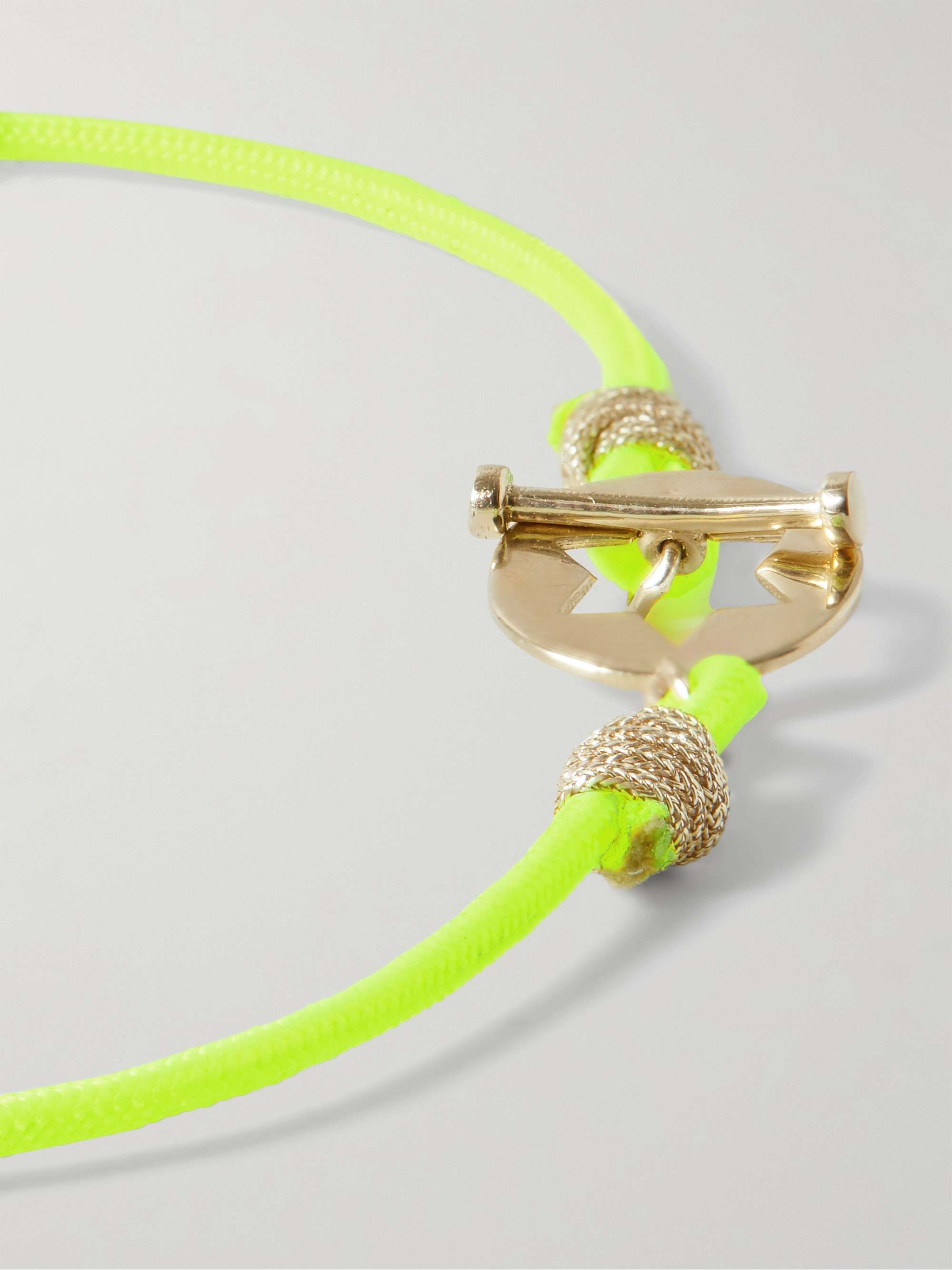 LUIS MORAIS 14-Karat Gold and Cord Bracelet